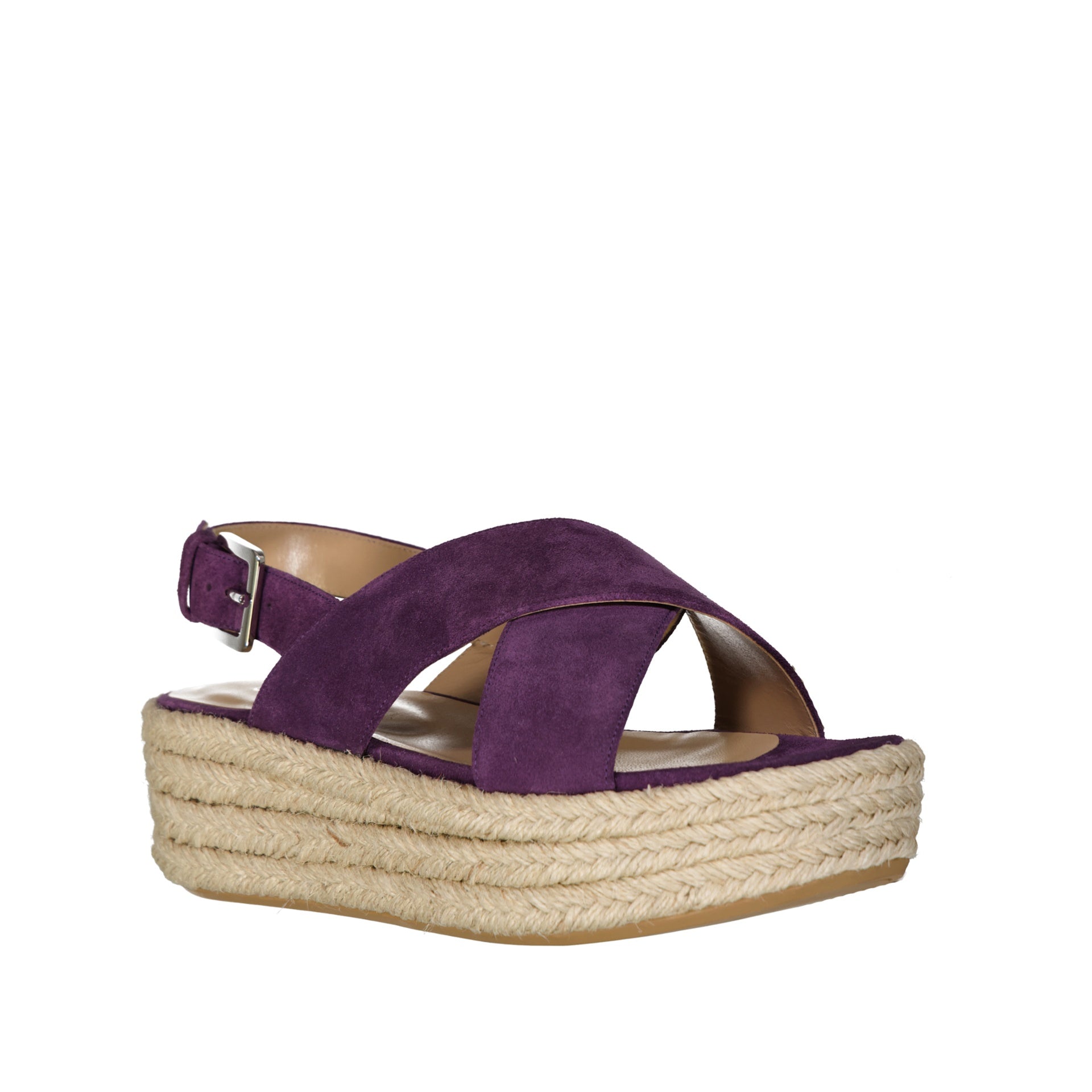 Sergio Rossi Leather Espadrilles Purple Calf