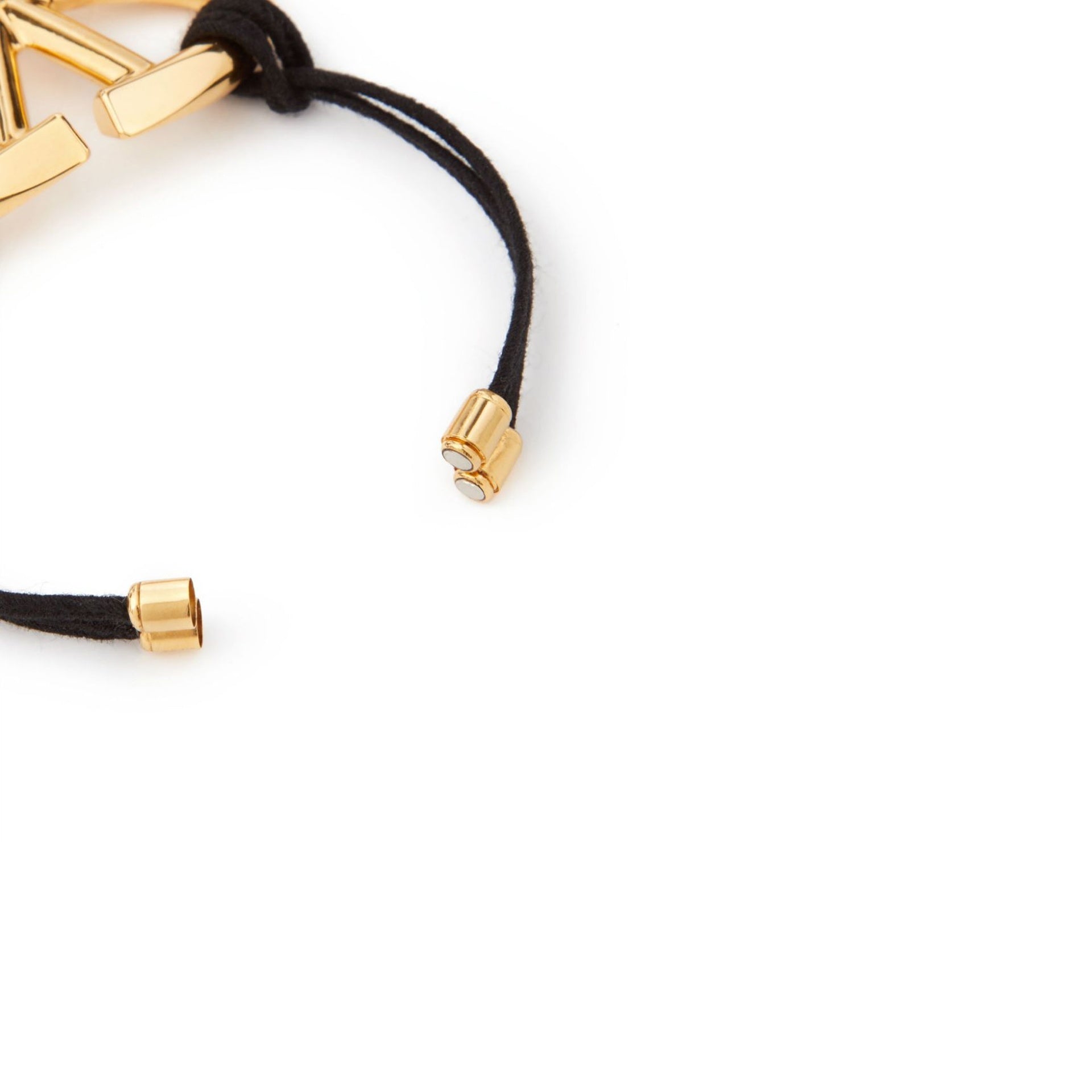 Garavani V-Logo Cotton Bracelet Black