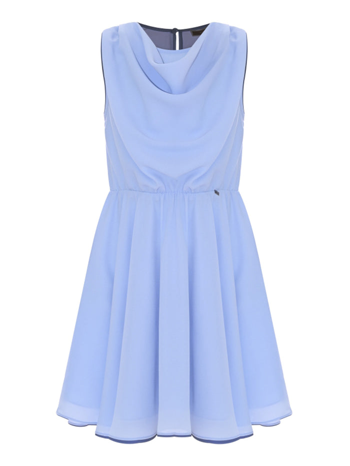 YOLA DRESS Light Blue Polyester Fabric 2
