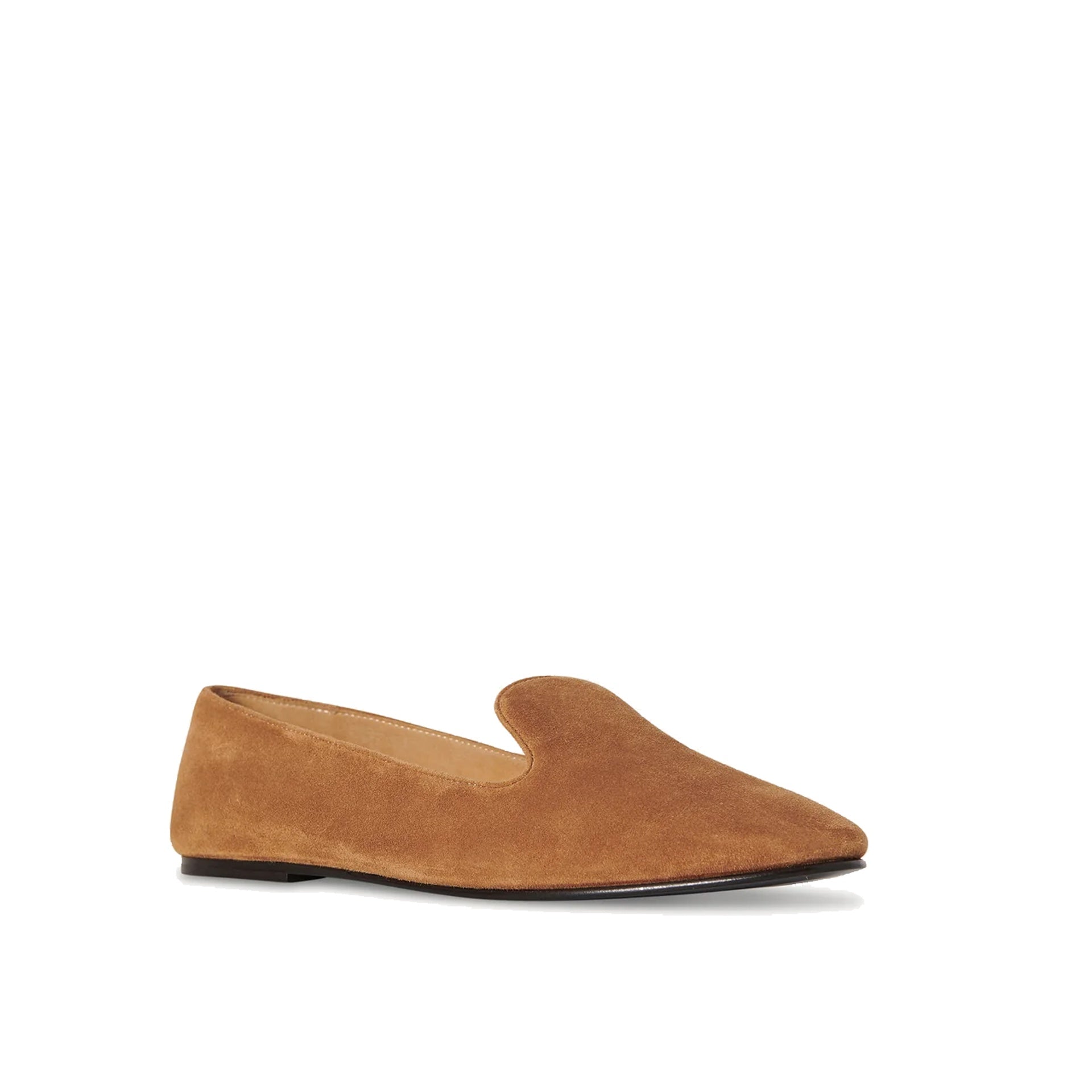 The Row Tippi Leather Loafers Brown Calf