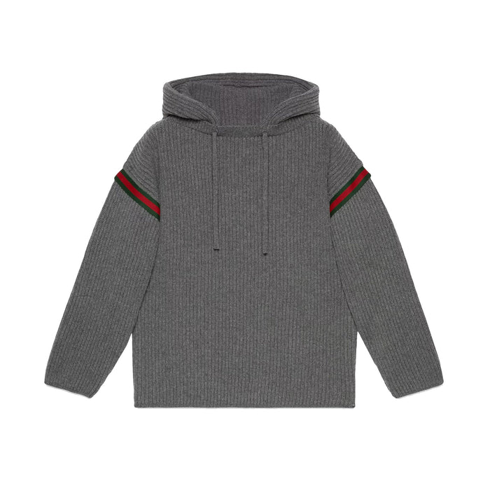 Wool Zipped Sweatshirt Gray Cashmere