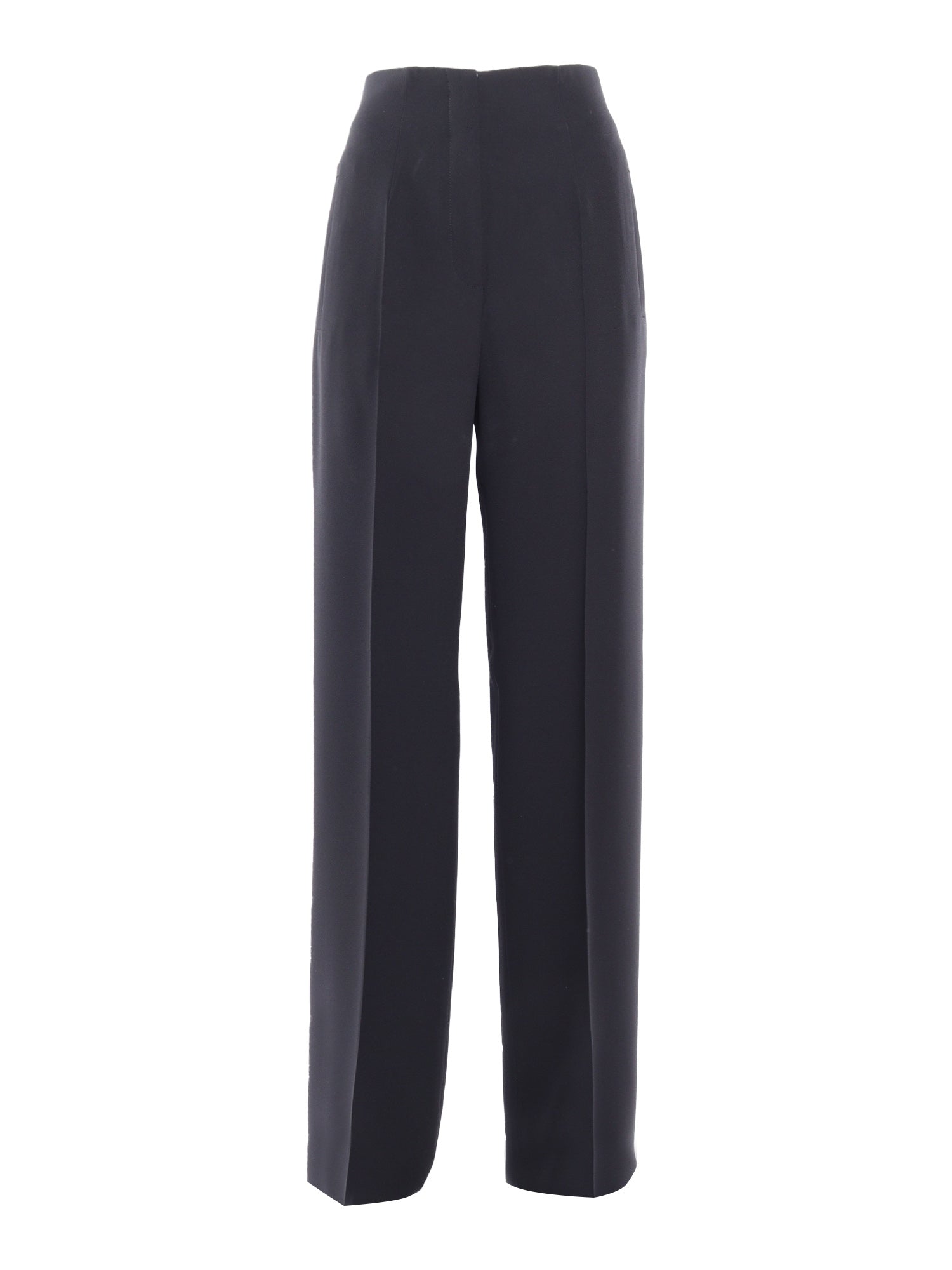 Black straight leg trousers Acetate Viscose Pant