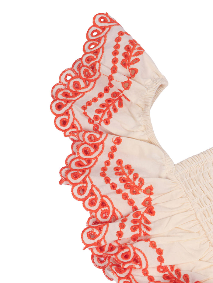 Clementine Dress Ss Beige Cotton Organic