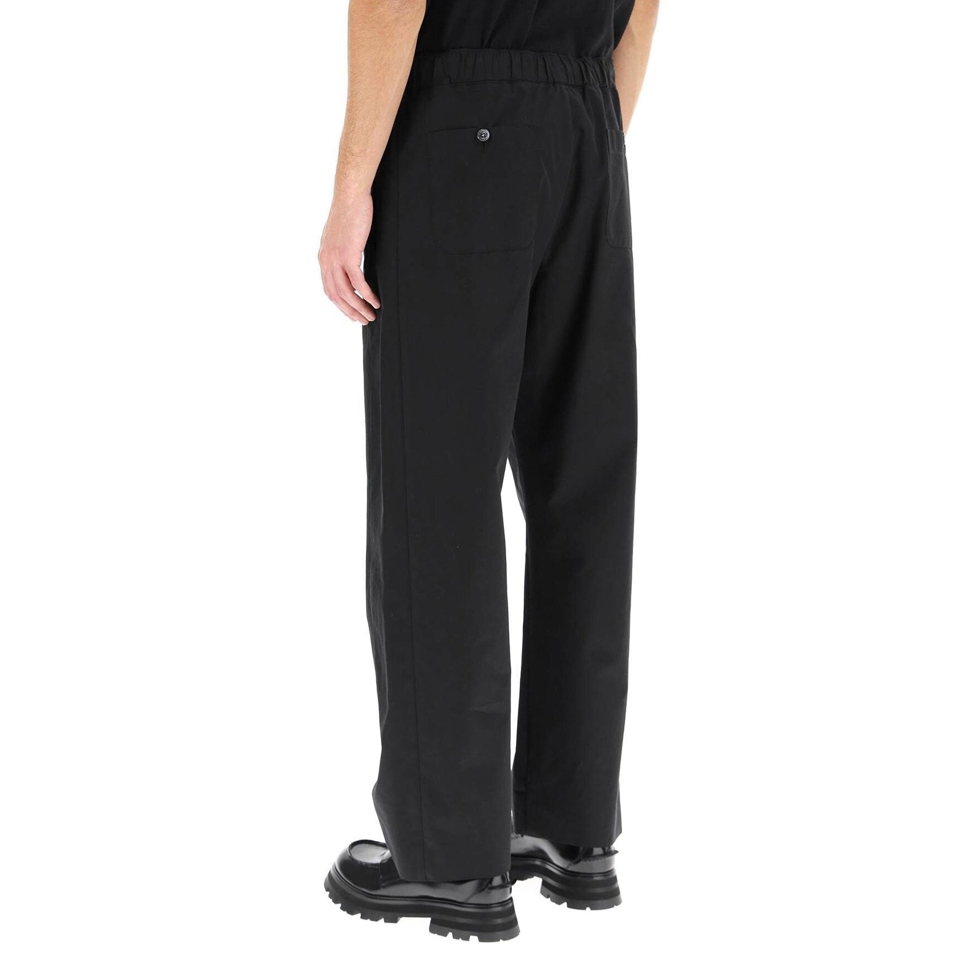 Alexander Mcqueen Cotton Trousers Black