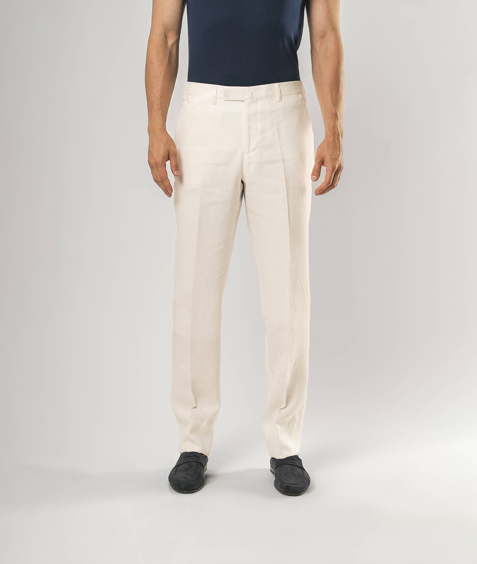Linen Tousers Portofino White Tailored Made Trousers