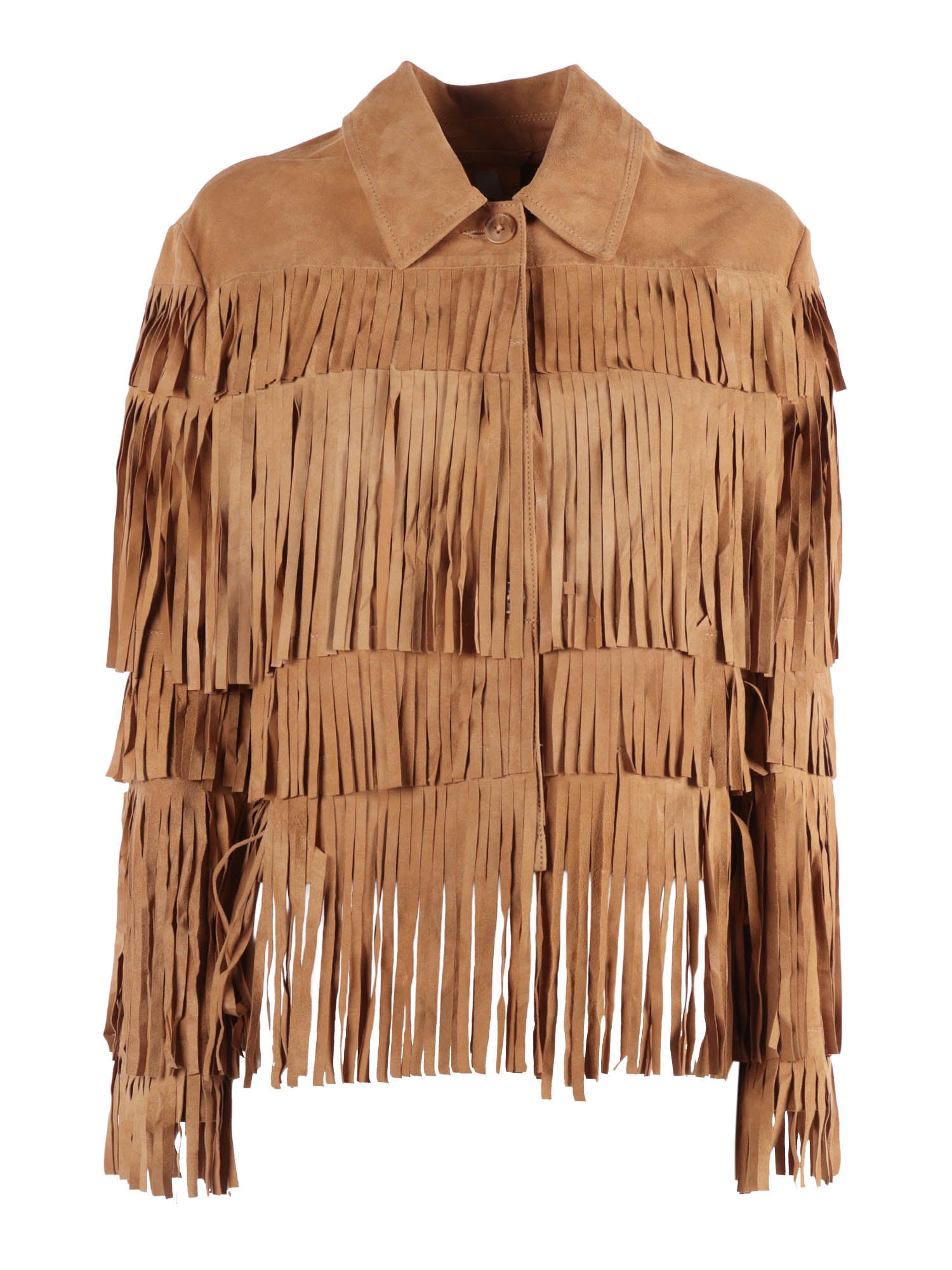 Woman Goat Suede Leather Jacket Camel Goatskin