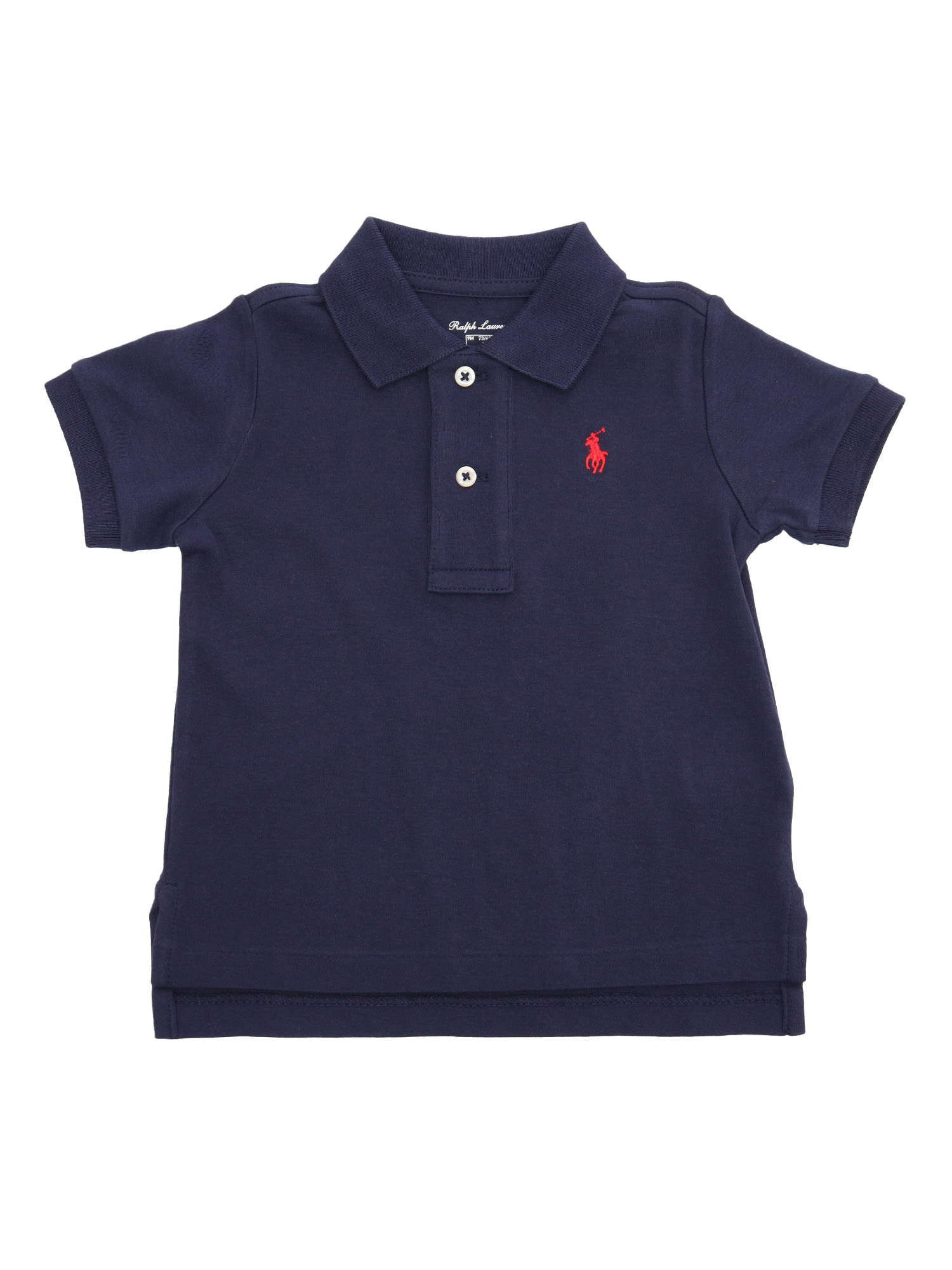 BOY POLO-TOPS-KNIT Blue Cotton Short Sleeves Polo