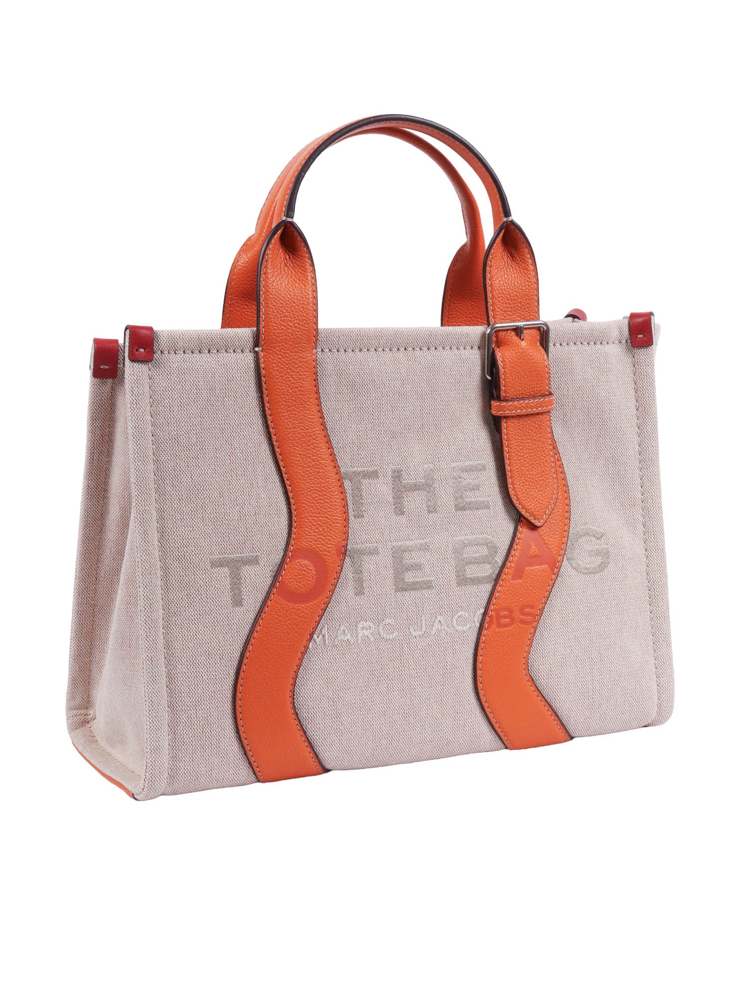 The Medium Tote Beige Cotton Polyester Handbag