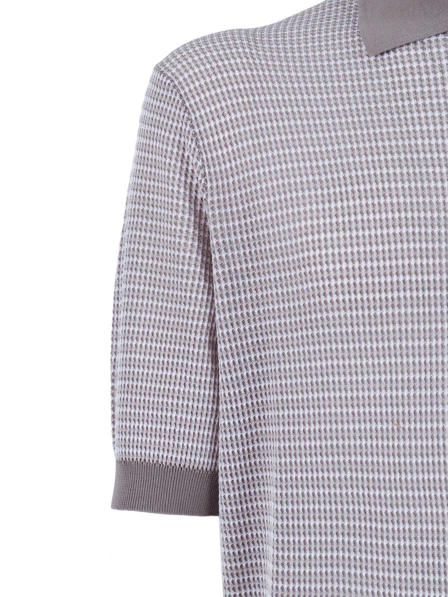 SHORT SLEEVE POLO Grey Cotton Sleeves