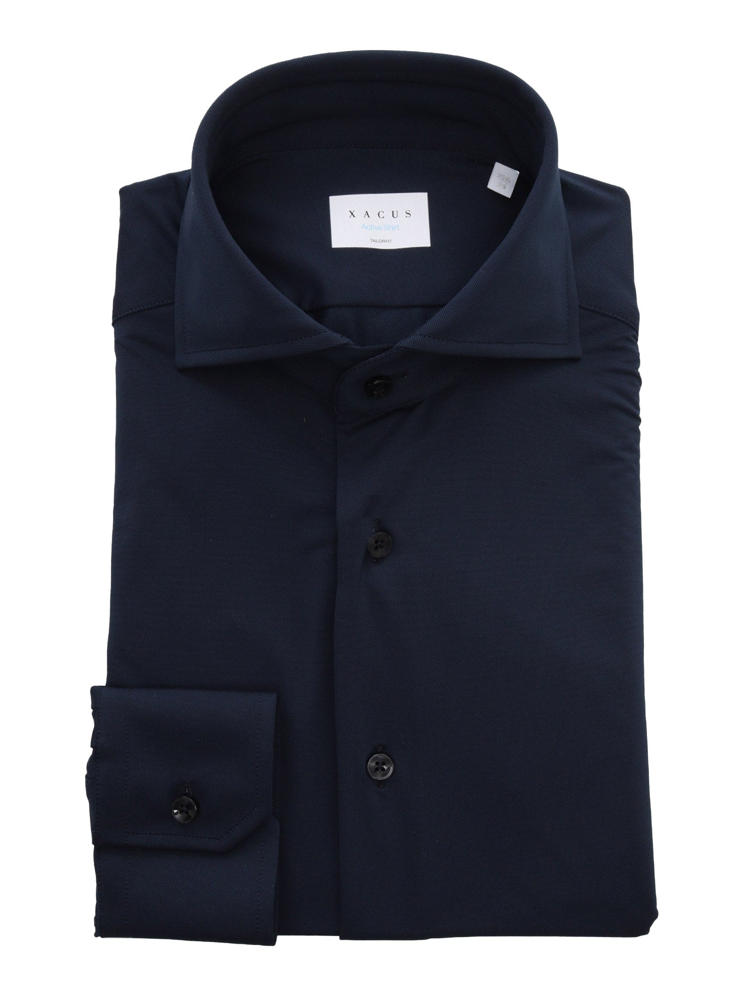 Blue Stretch Shirt Polyamide Elastane
