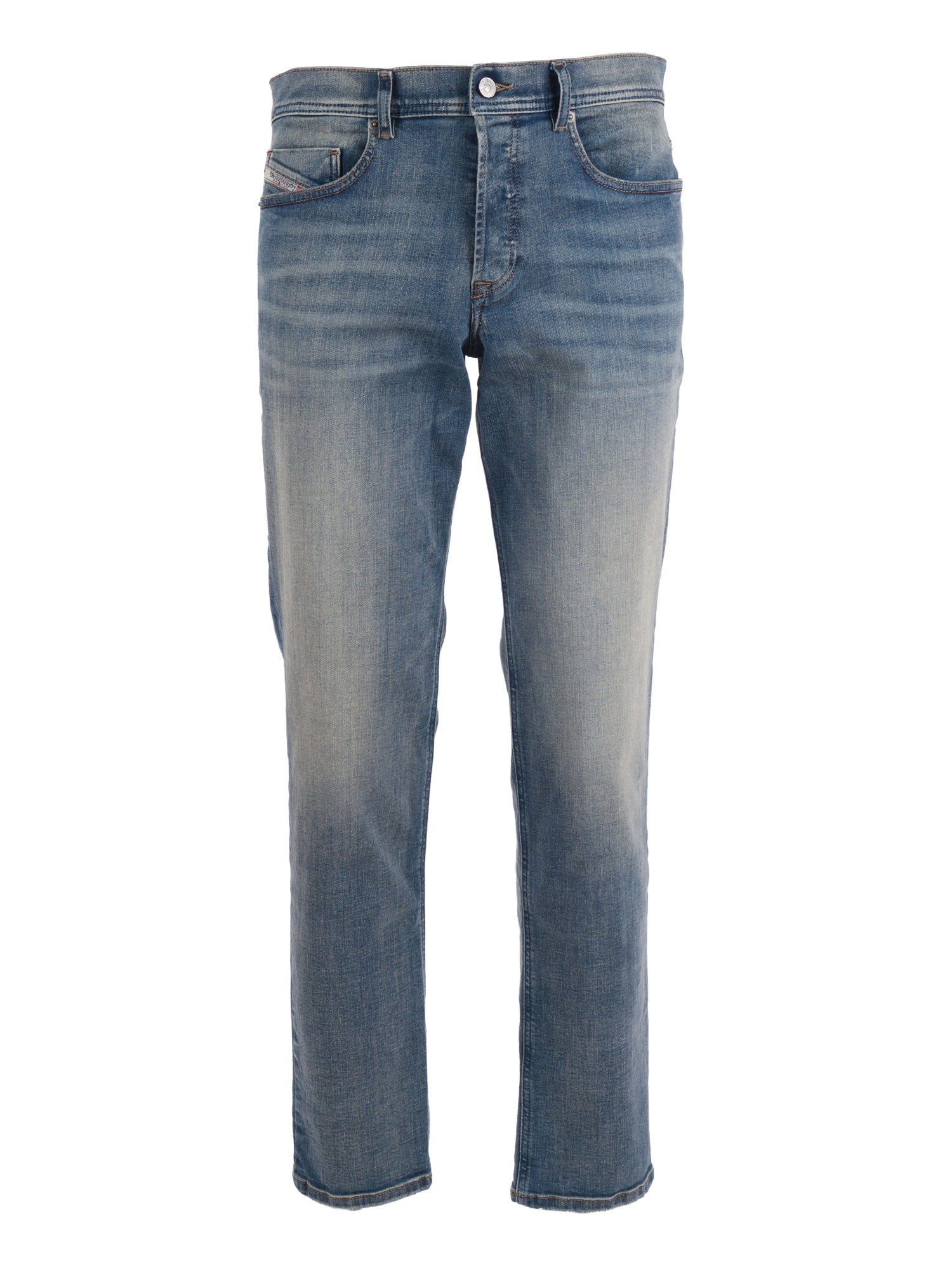 5 Pockets Blue Cotton Elastane Jean