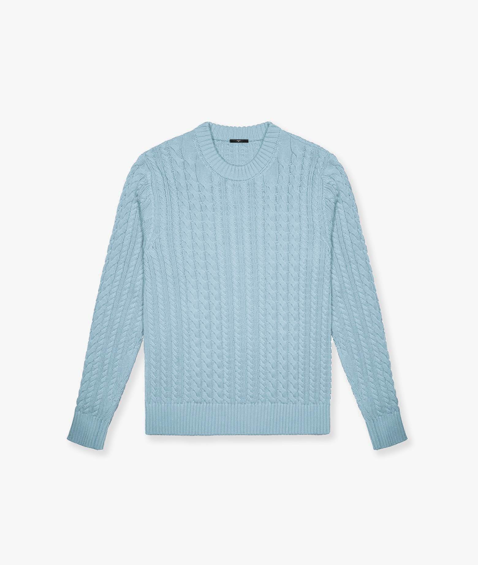 Cotton Sweater Bali Lightblue Maglieria Dis/lav Pesante