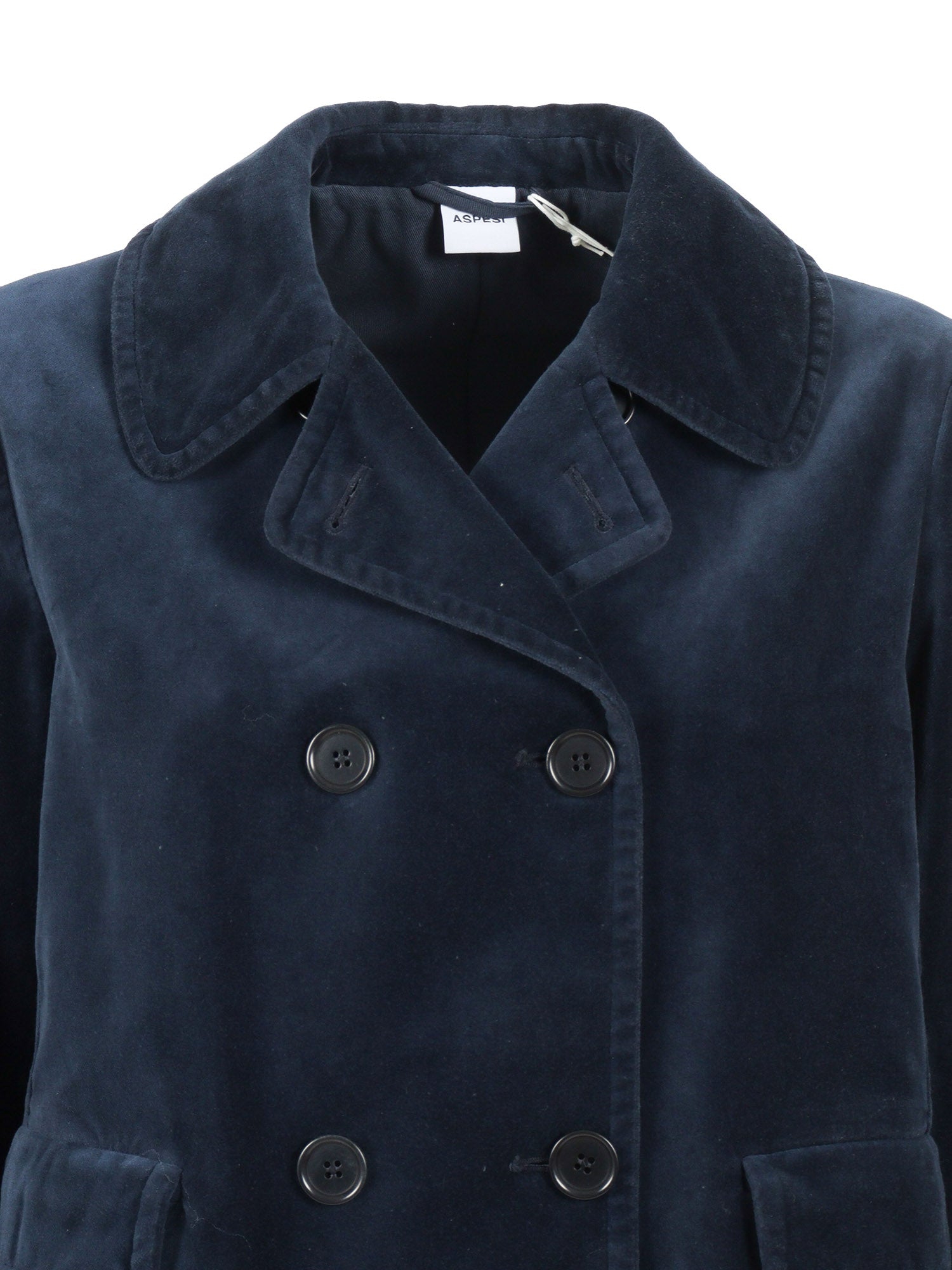 Woman Jacket Blue Cotton