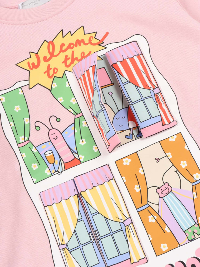 SWEATSHIRT Pink Cotton Elastane