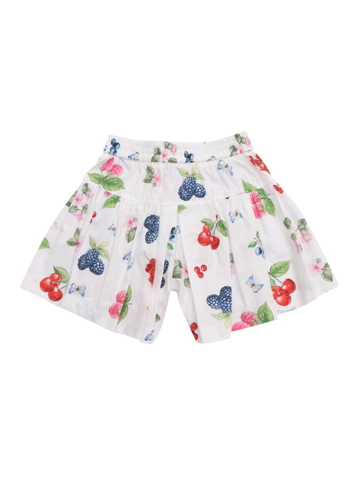 FRUIT PRINTED SHORTS White Cotton