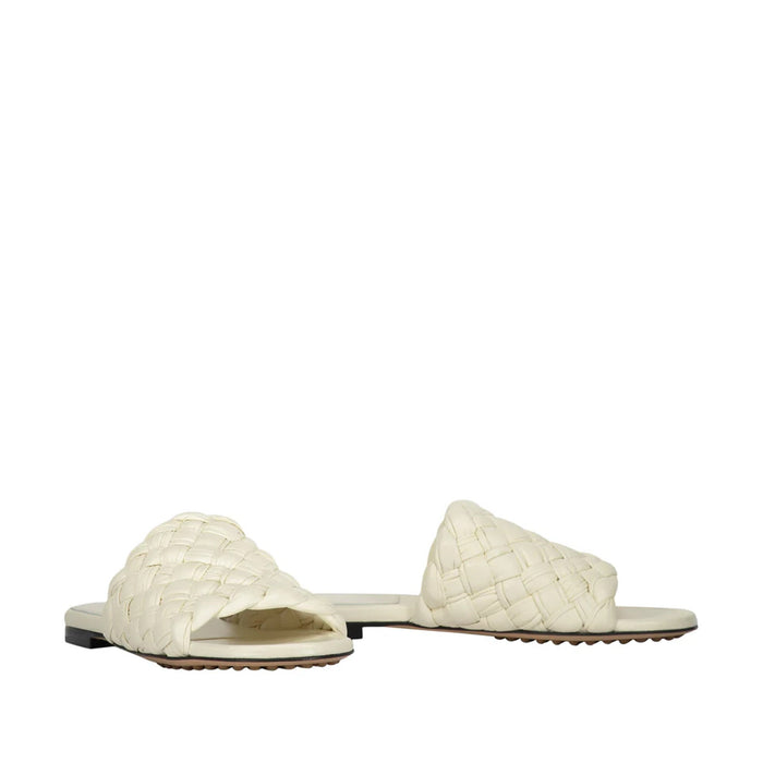 Leather Mules White Lamb