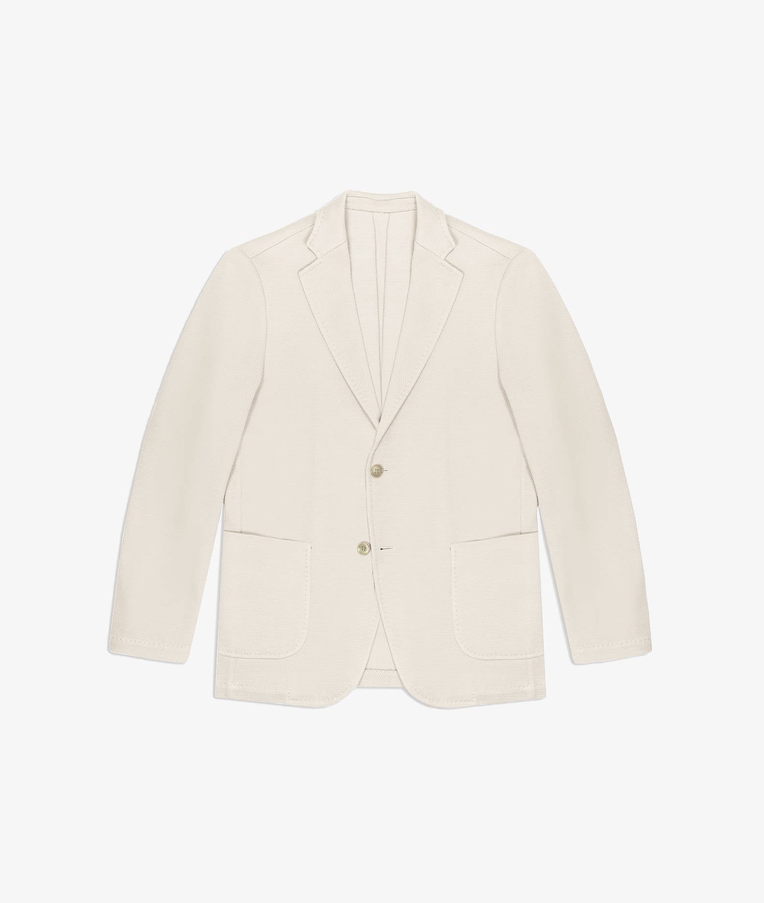 Sporty Cotton Blazer Muscat White Jersey Jacket