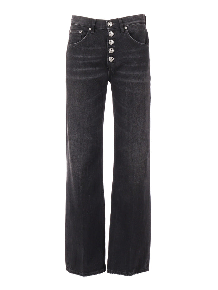 Jacklyn Bot Gioie Pants Black Cotton Jean