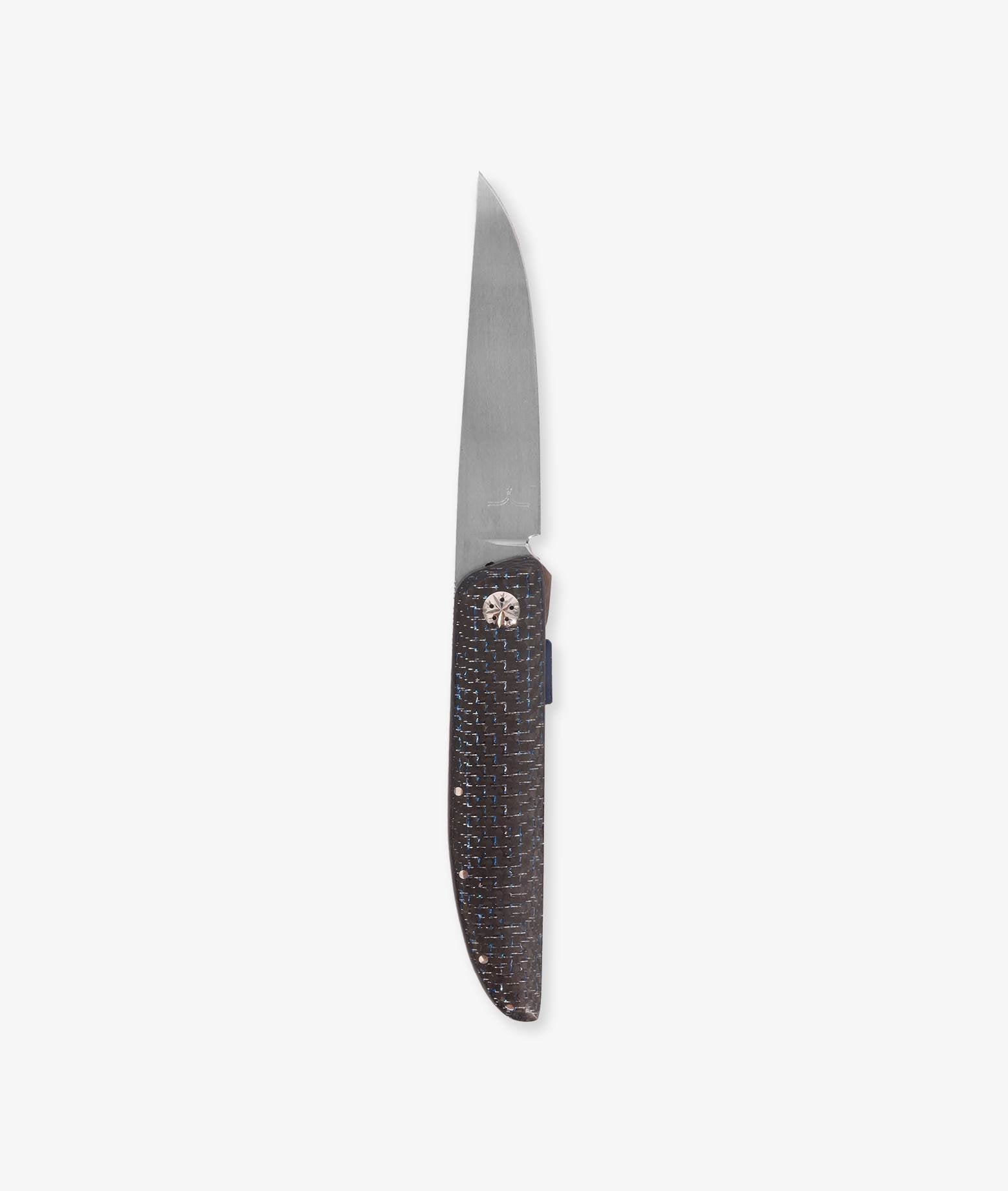 Carbon Fiber Knife Blue Collectors Knives