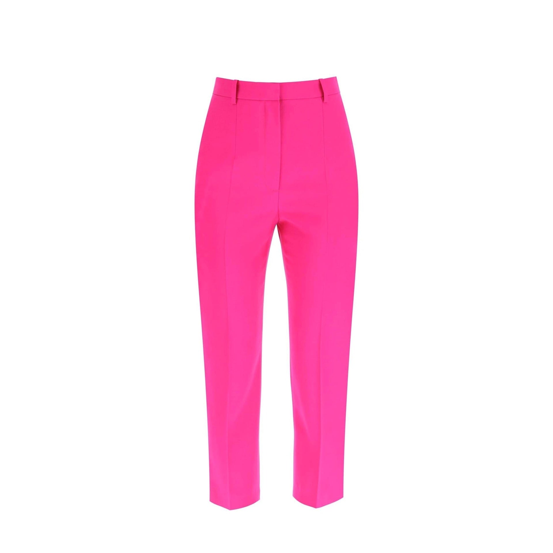 Alexander Mcqueen Classic Wool Trousers Pink