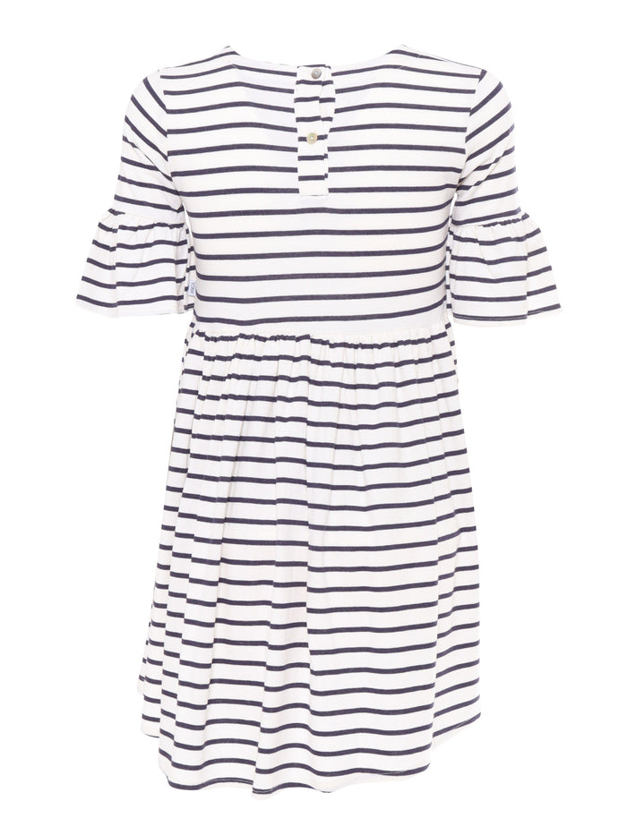 STRIPED DRESS WHITE-BLUE Multicolor