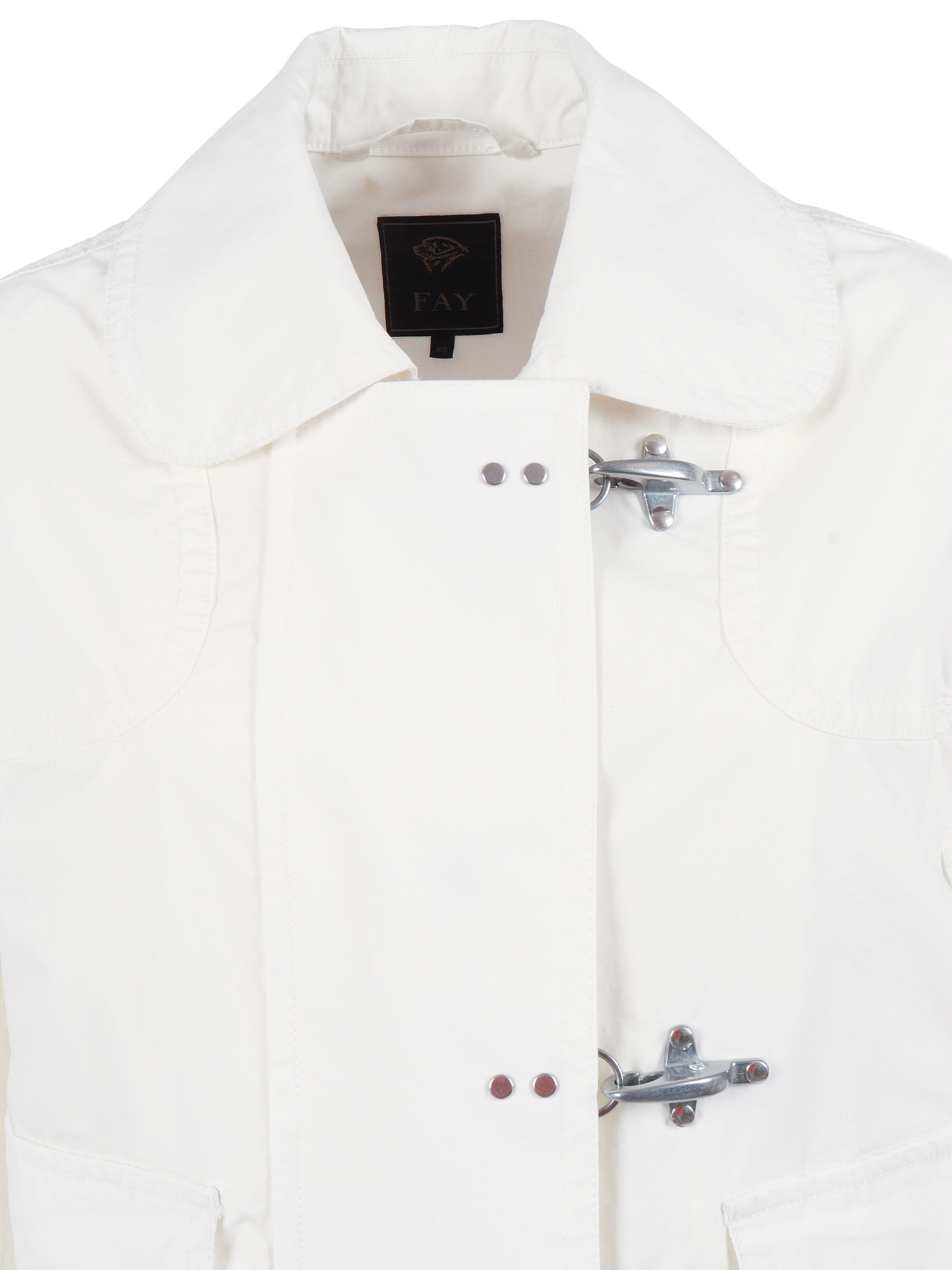 3 Gangi Bomber White Cotton Polyamide Jacket
