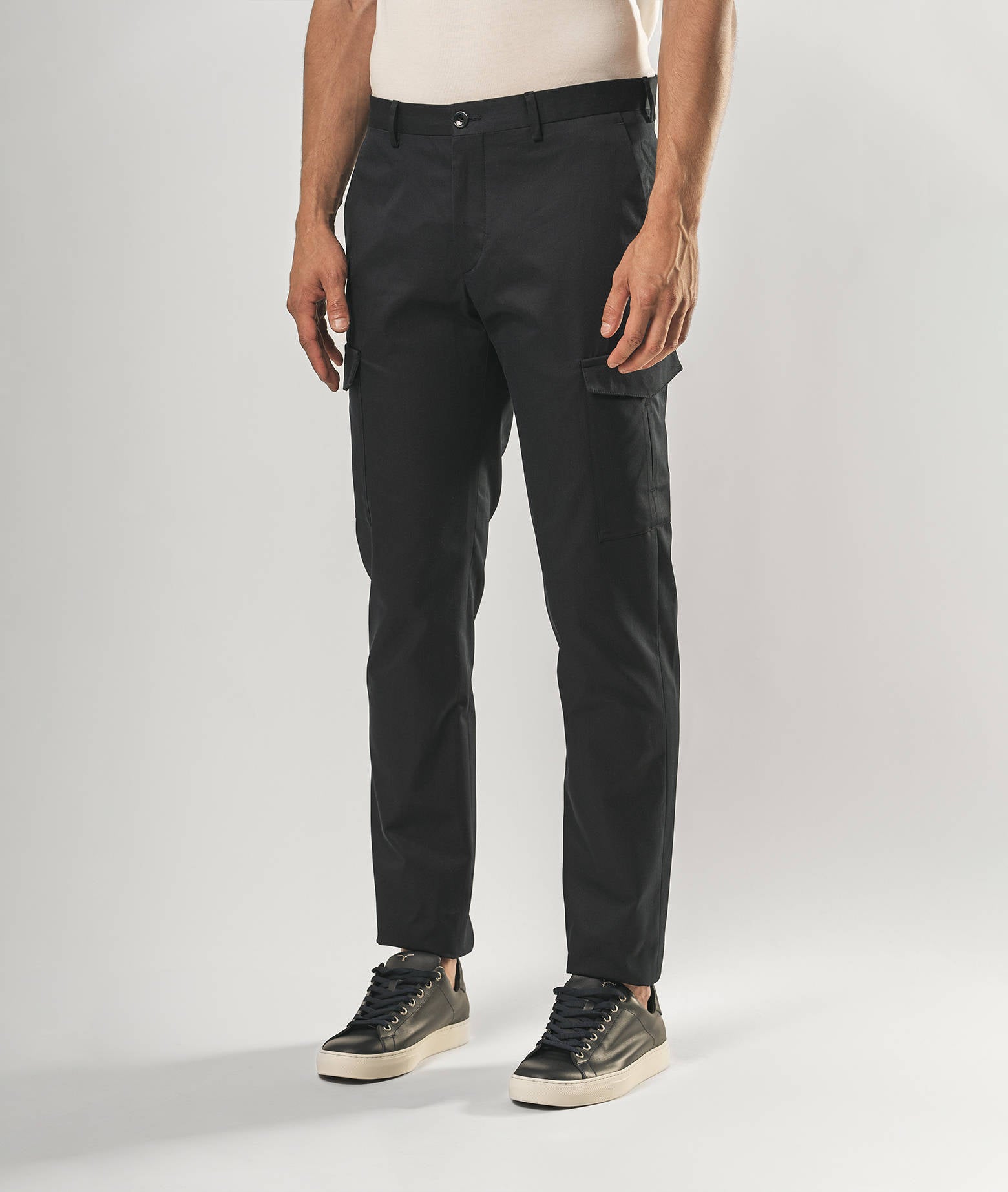 Cotton Cargo Austin Blue Trousers No Pinces