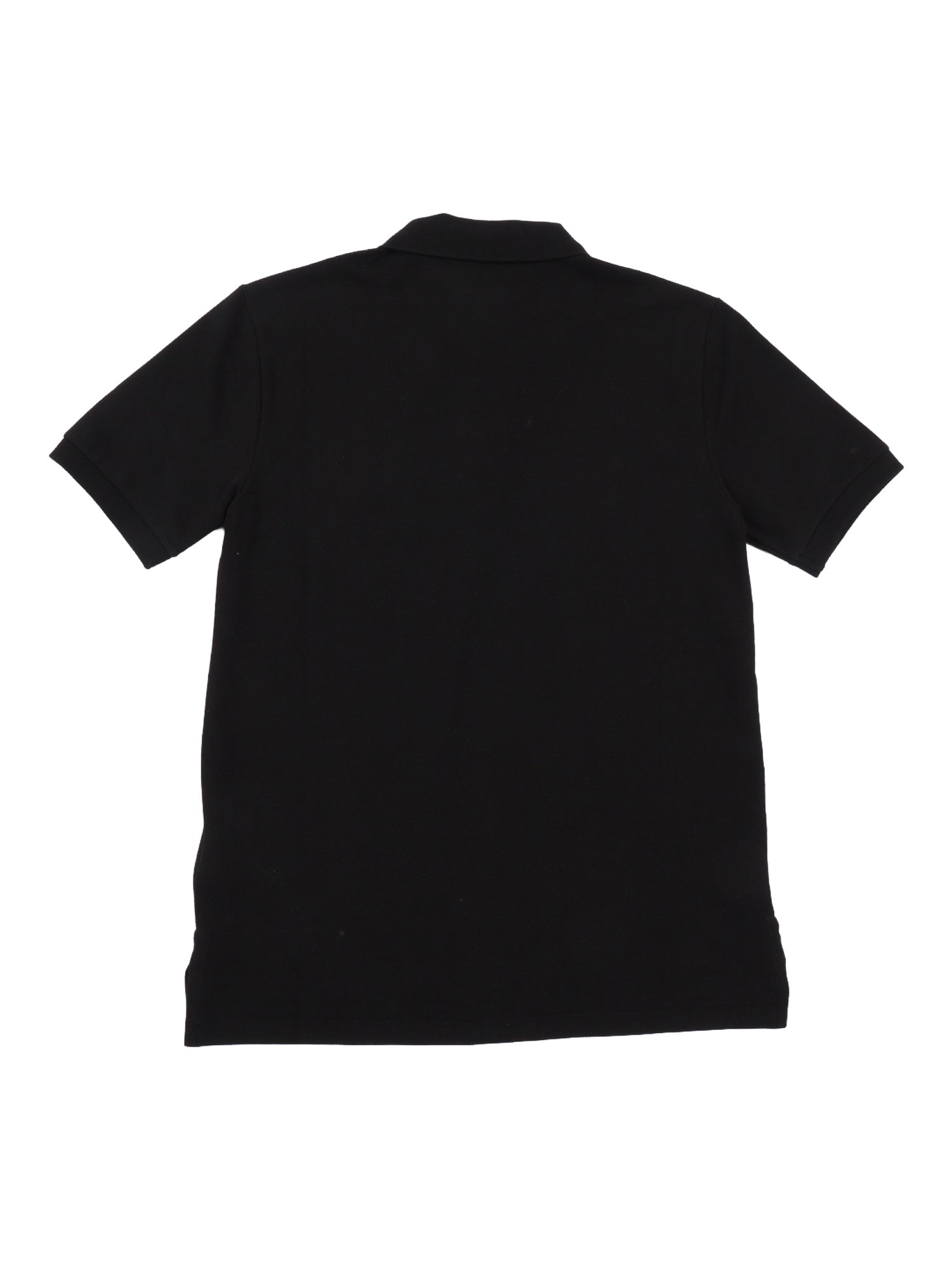 POLO-TOPS-KNIT Black Cotton Short Sleeves Polo