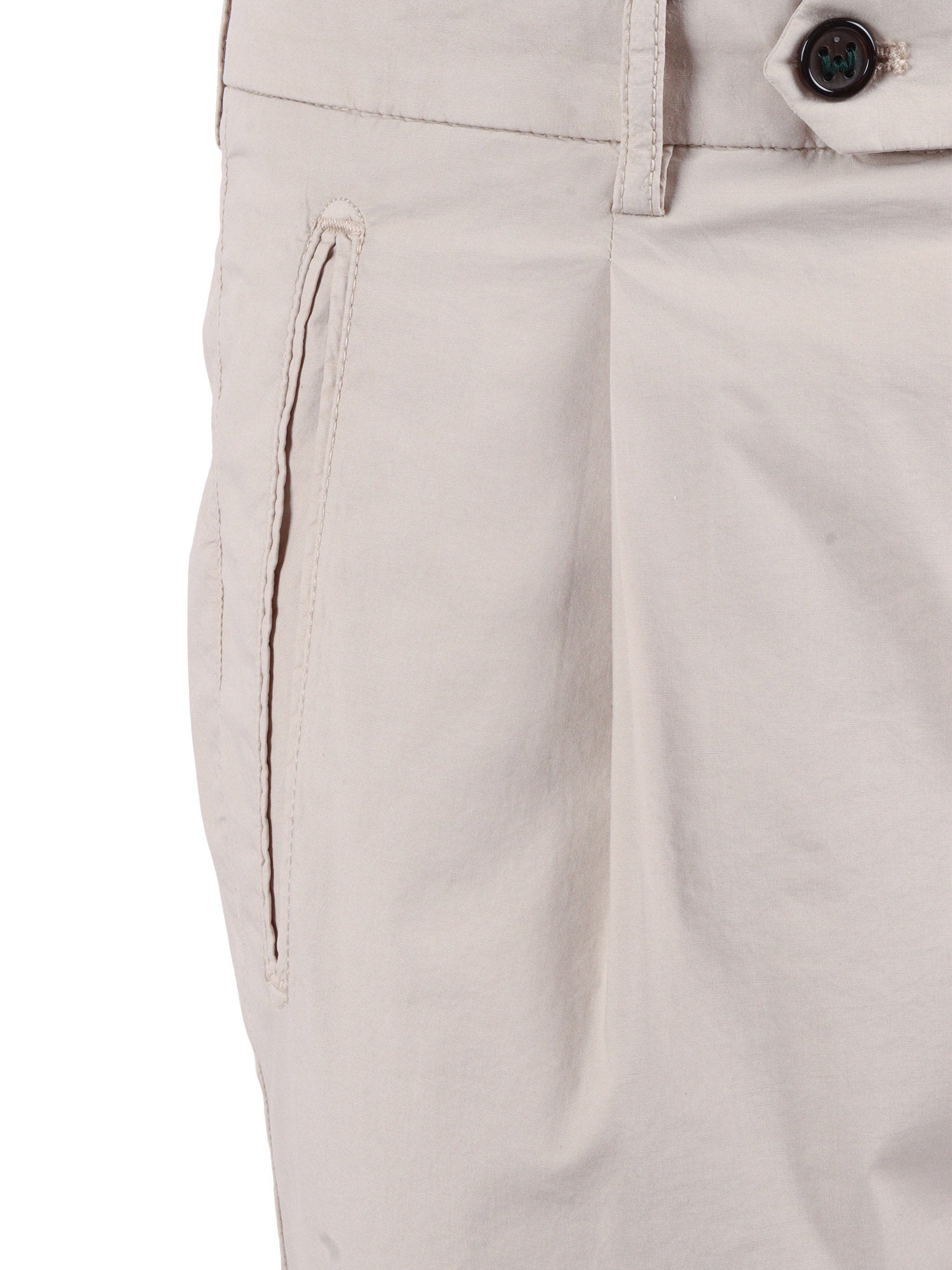 retrolong-GD pants Beige Cotton Lyocell Elastane