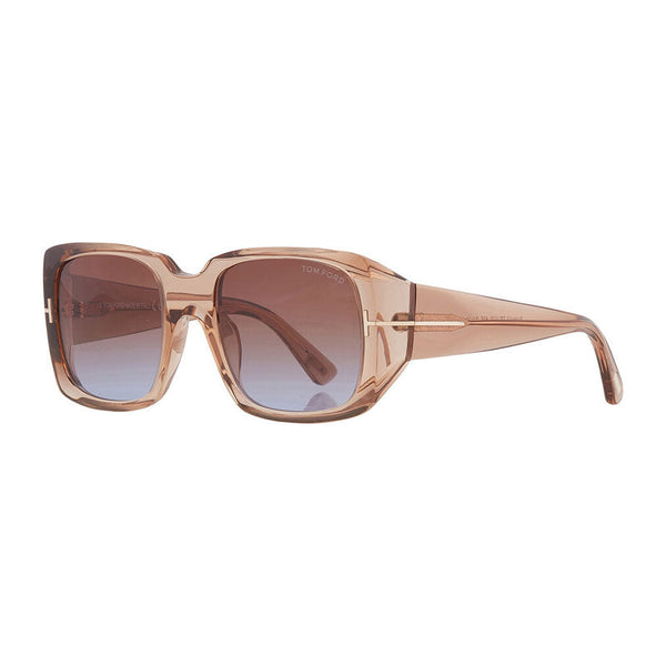 Tom Ford Sunglasses Square Full Rim, Dark Havana Frame And Violet Lens Ft103552y Brown