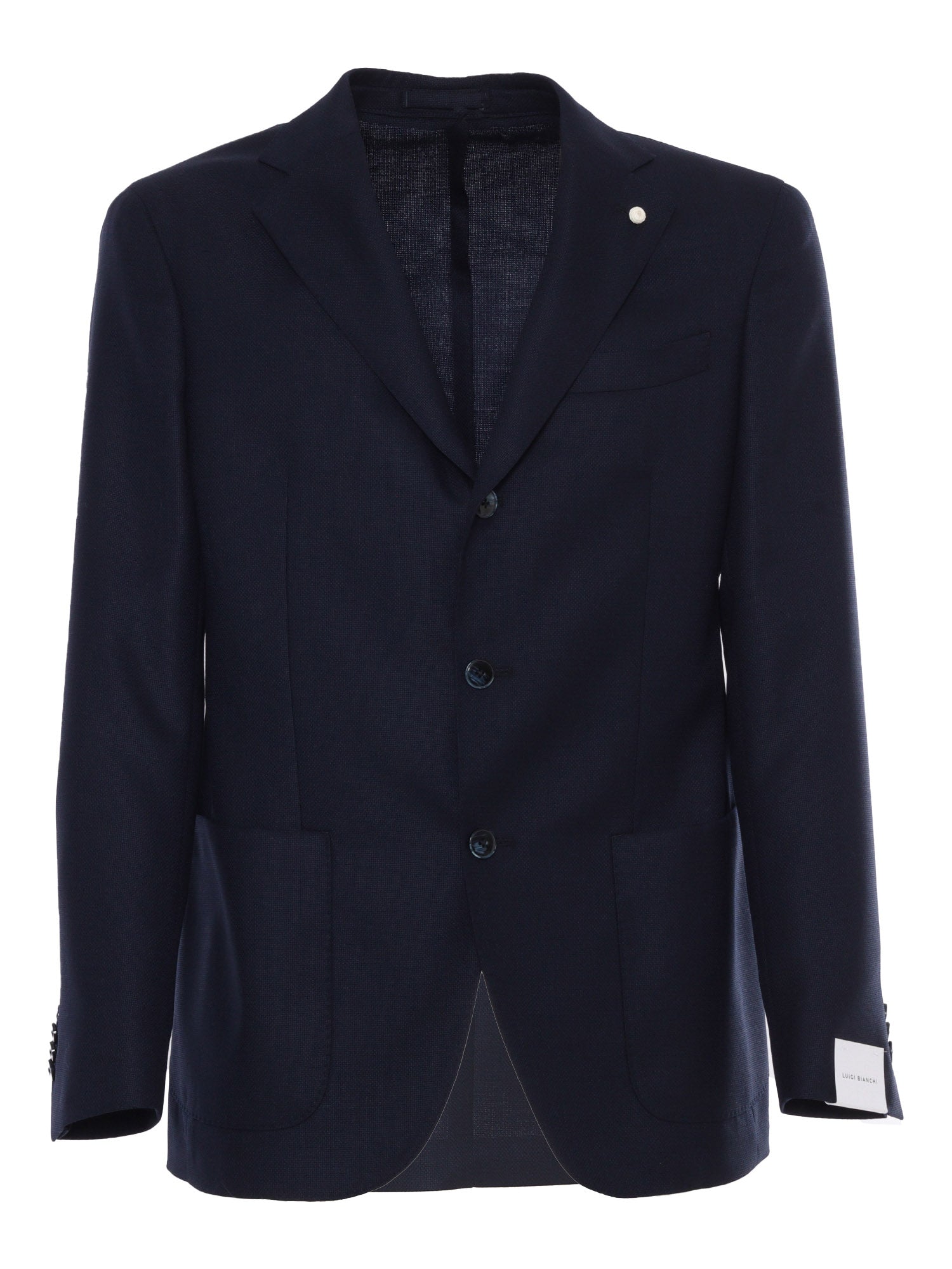 Blue single-breasted blazer Virgin Wool Jacket