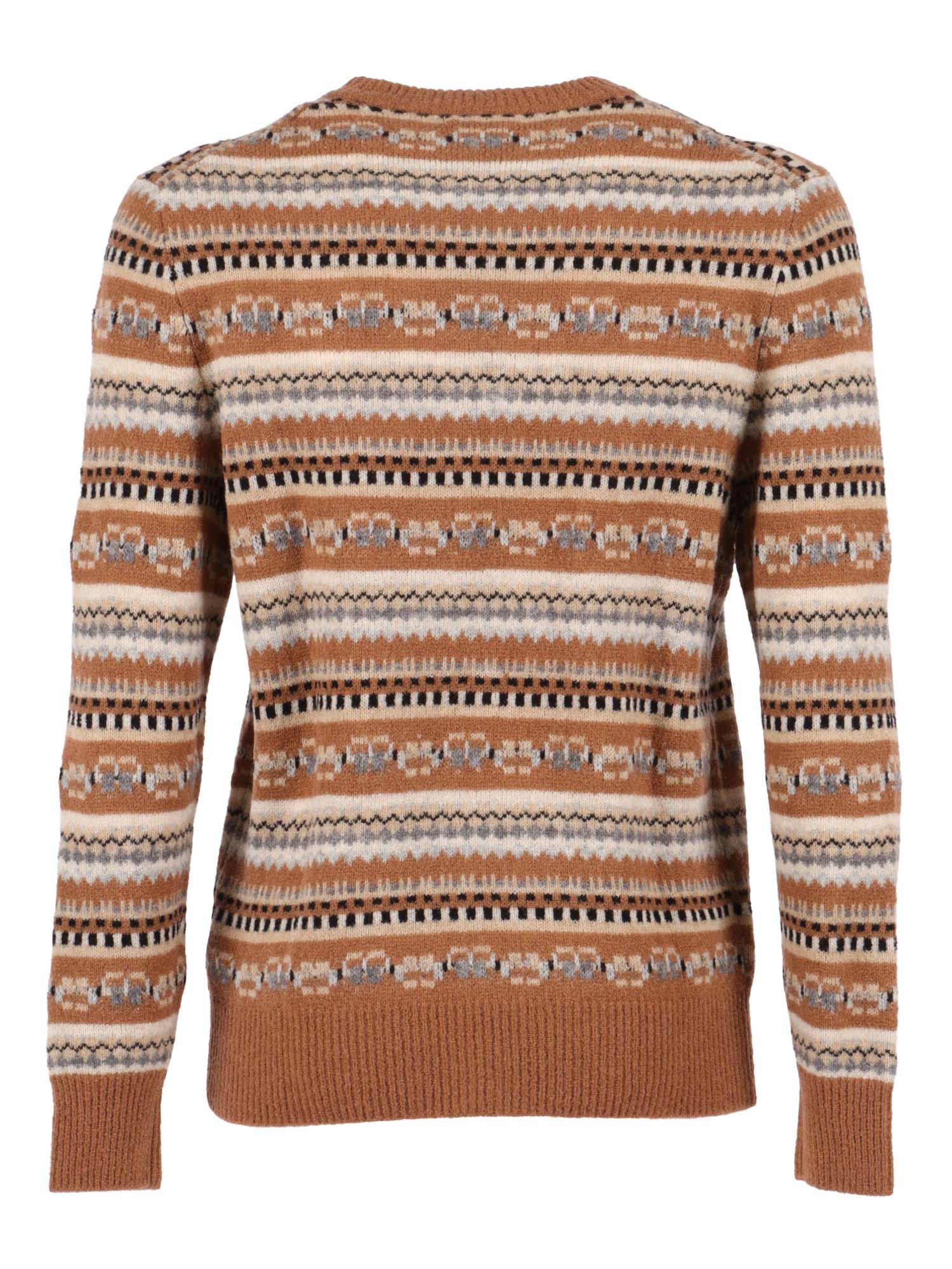 R Neck Pullover Camel Wool Polyamide Crewneck