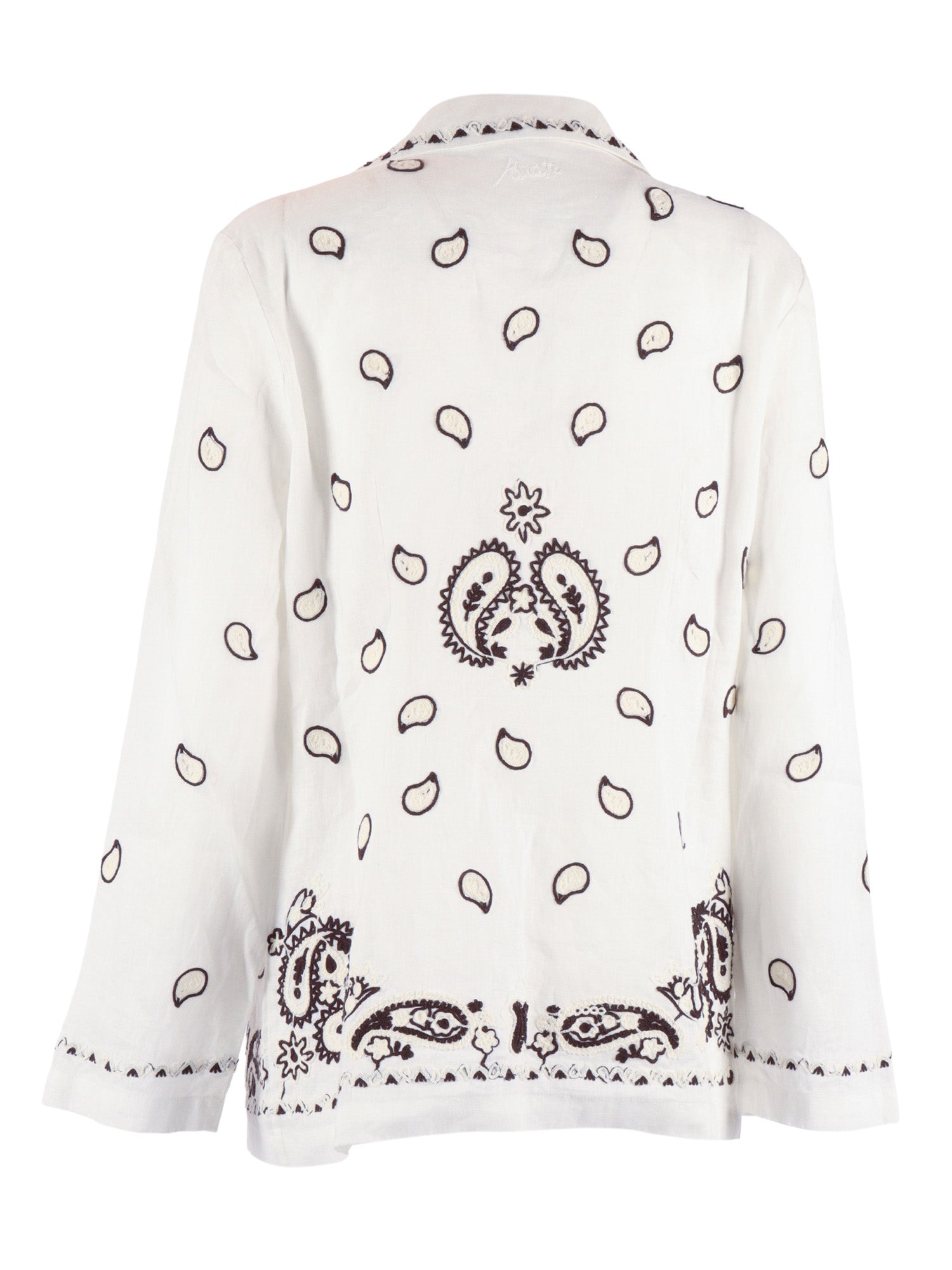 JACKET WITH EMBROIDERY Panna Linen