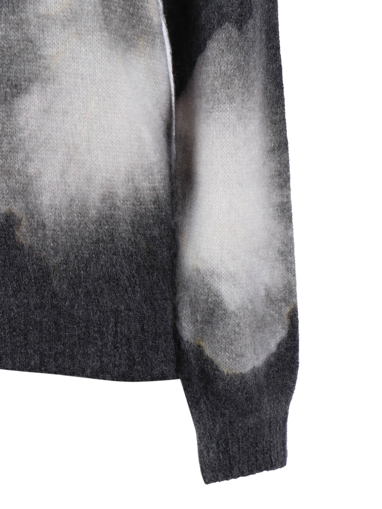 Sweater Grey Virgin Wool Mohair Crewneck