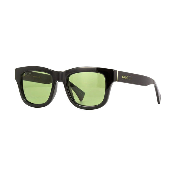 Gucci Sunglasses Square Full Rim, Black Frame And Green Lens Gg1135s001
