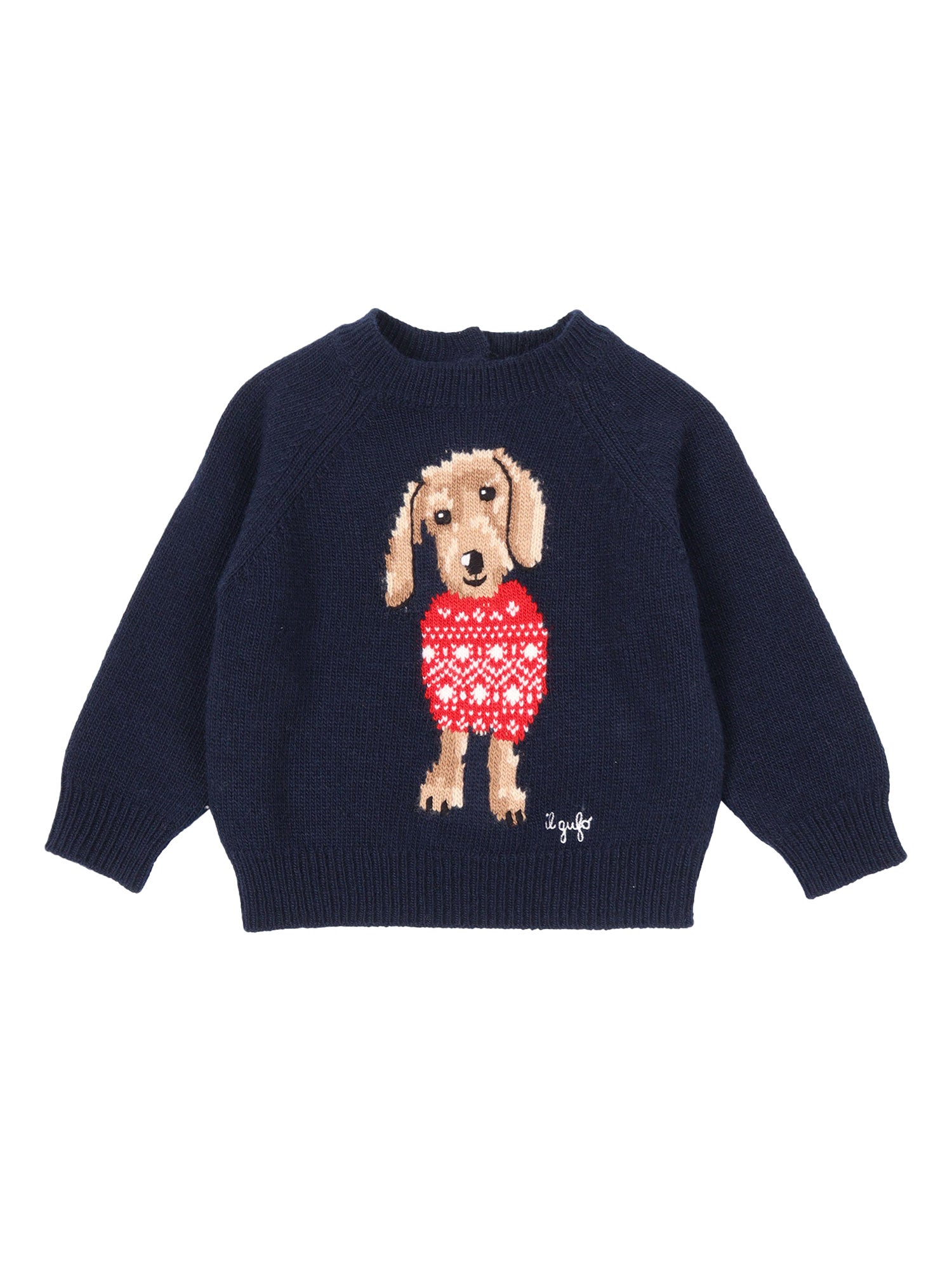 Sweater Blue Wool Crewneck