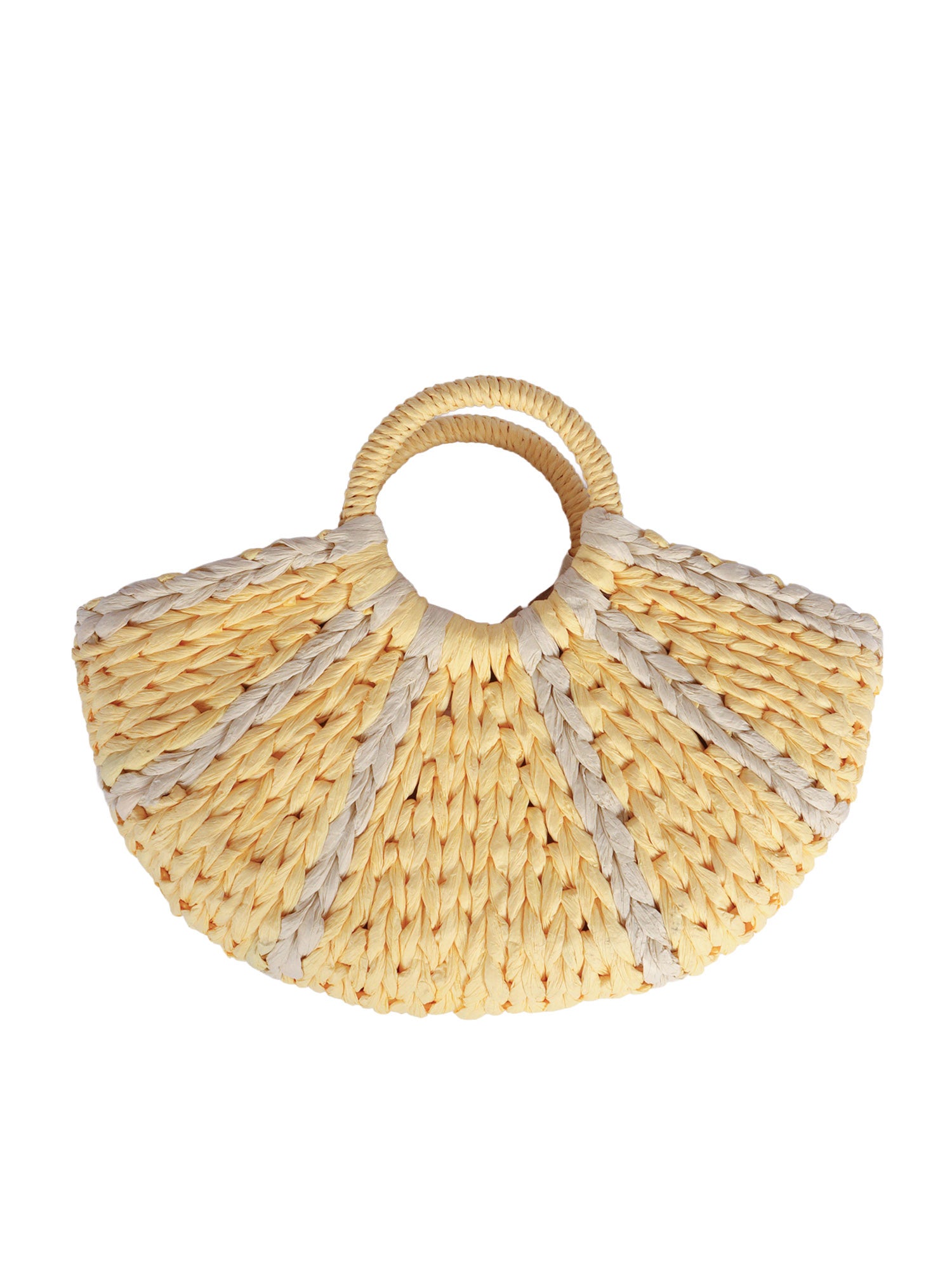Lemon Straw Bag & Containers Yellow Paper Handbag