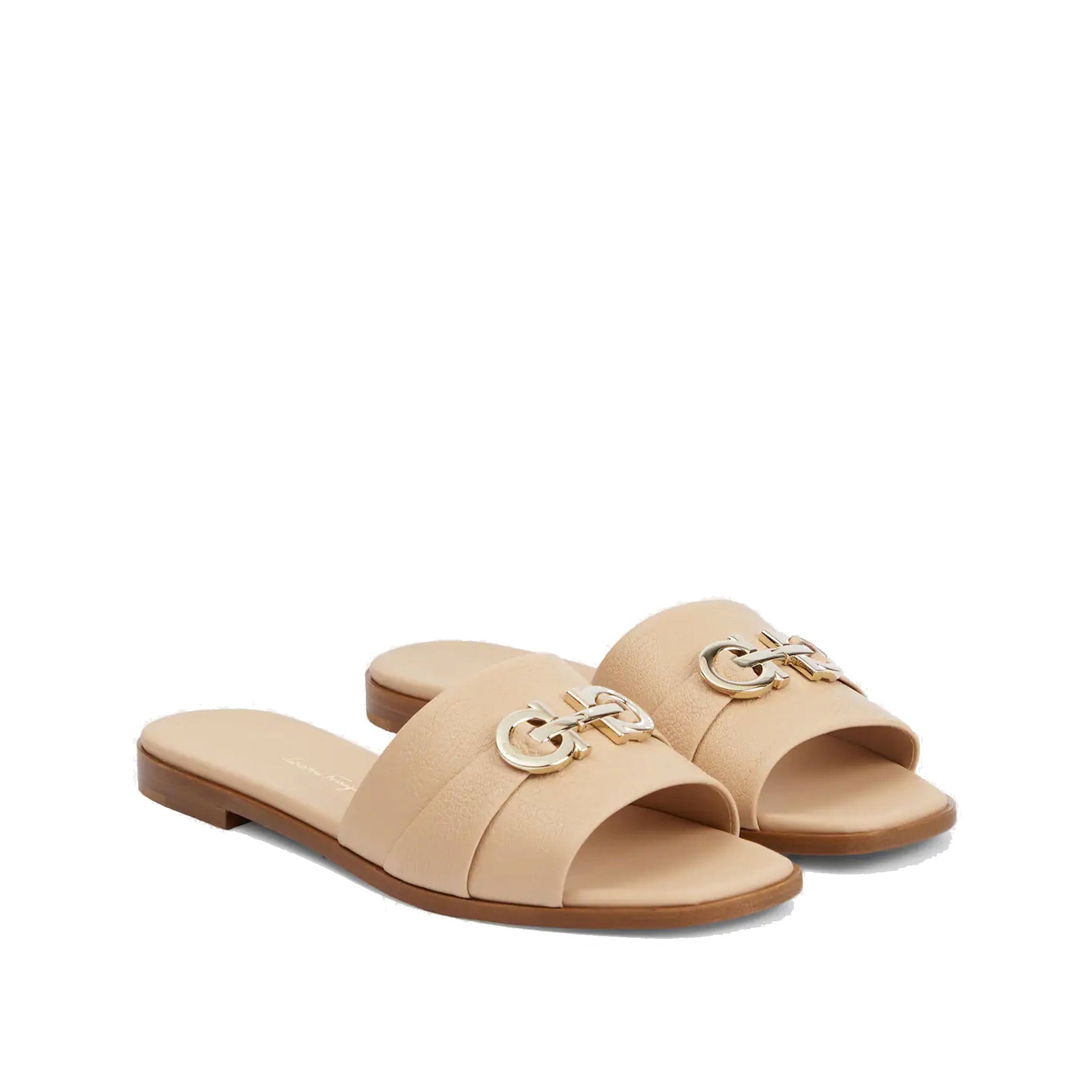 Leather Sandals Beige Calf