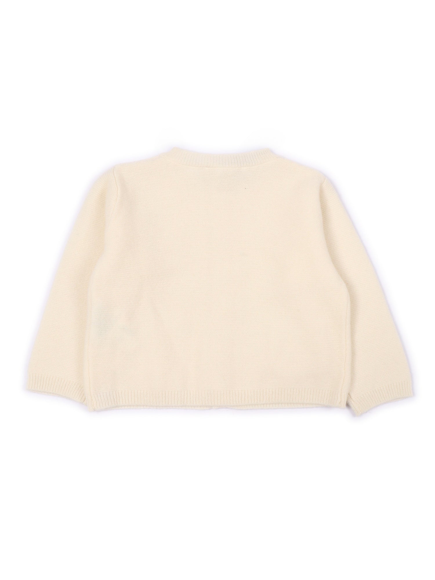 Cardigan White Wool Cashmere