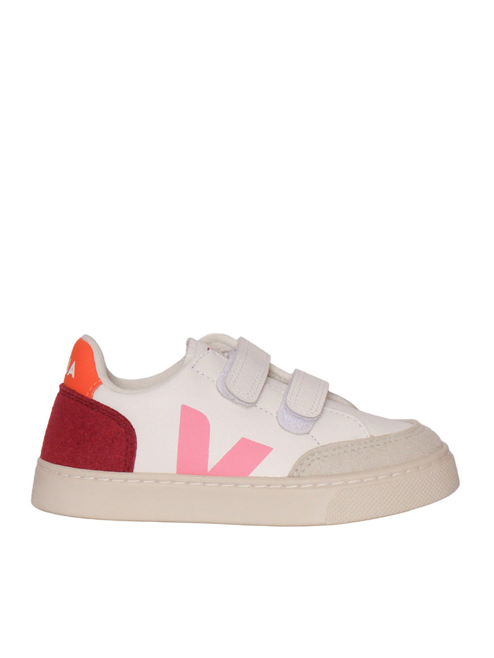 Small V-12 Leather Whi_mult-Marsala Sneakers White Kid