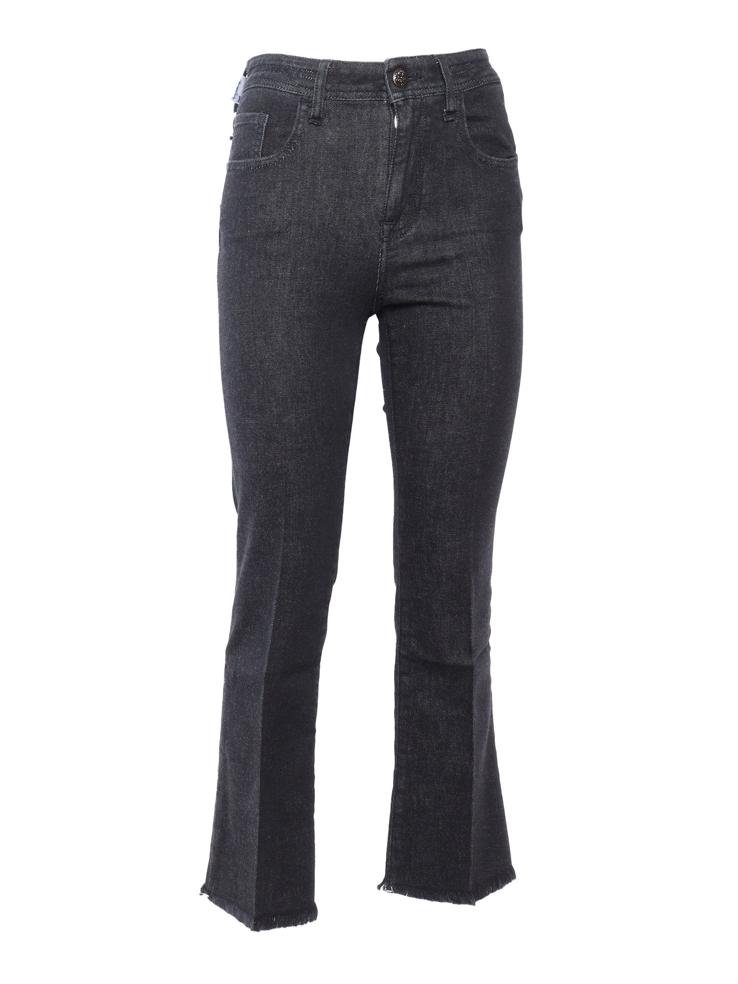 5 Pockets Denim Pants Grey Cotton Cashmere Elastane Jean