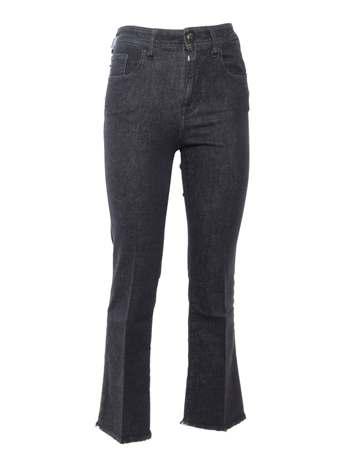 5 Pockets Denim Pants Grey Cotton Cashmere Elastane Jean