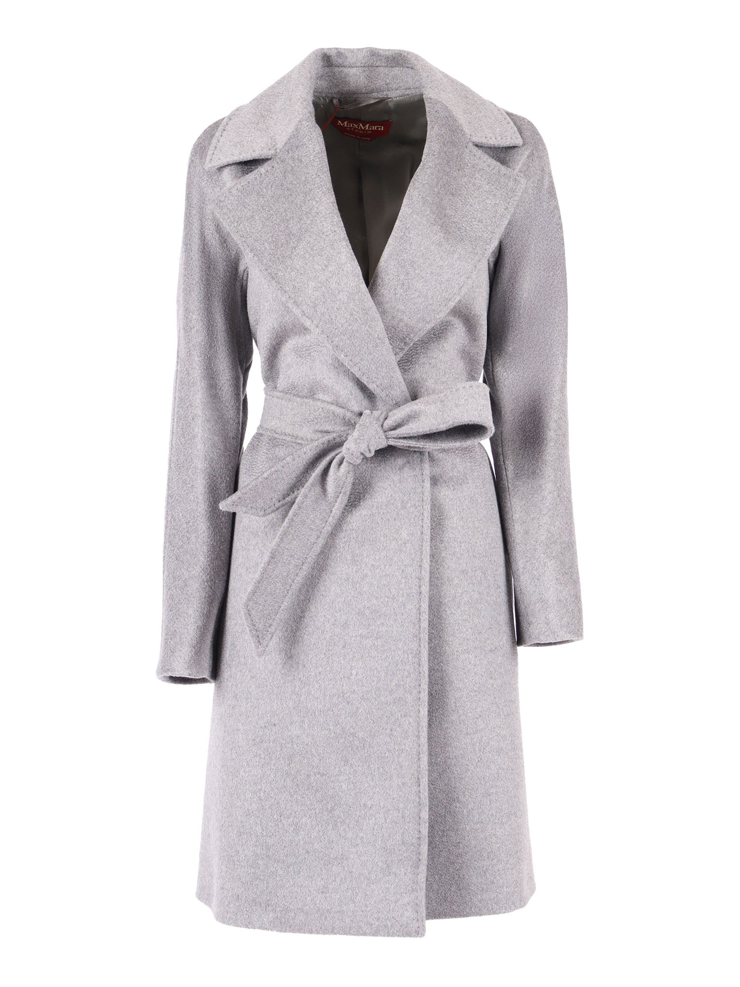 Coat Grey Virgin Wool Lining Viscose