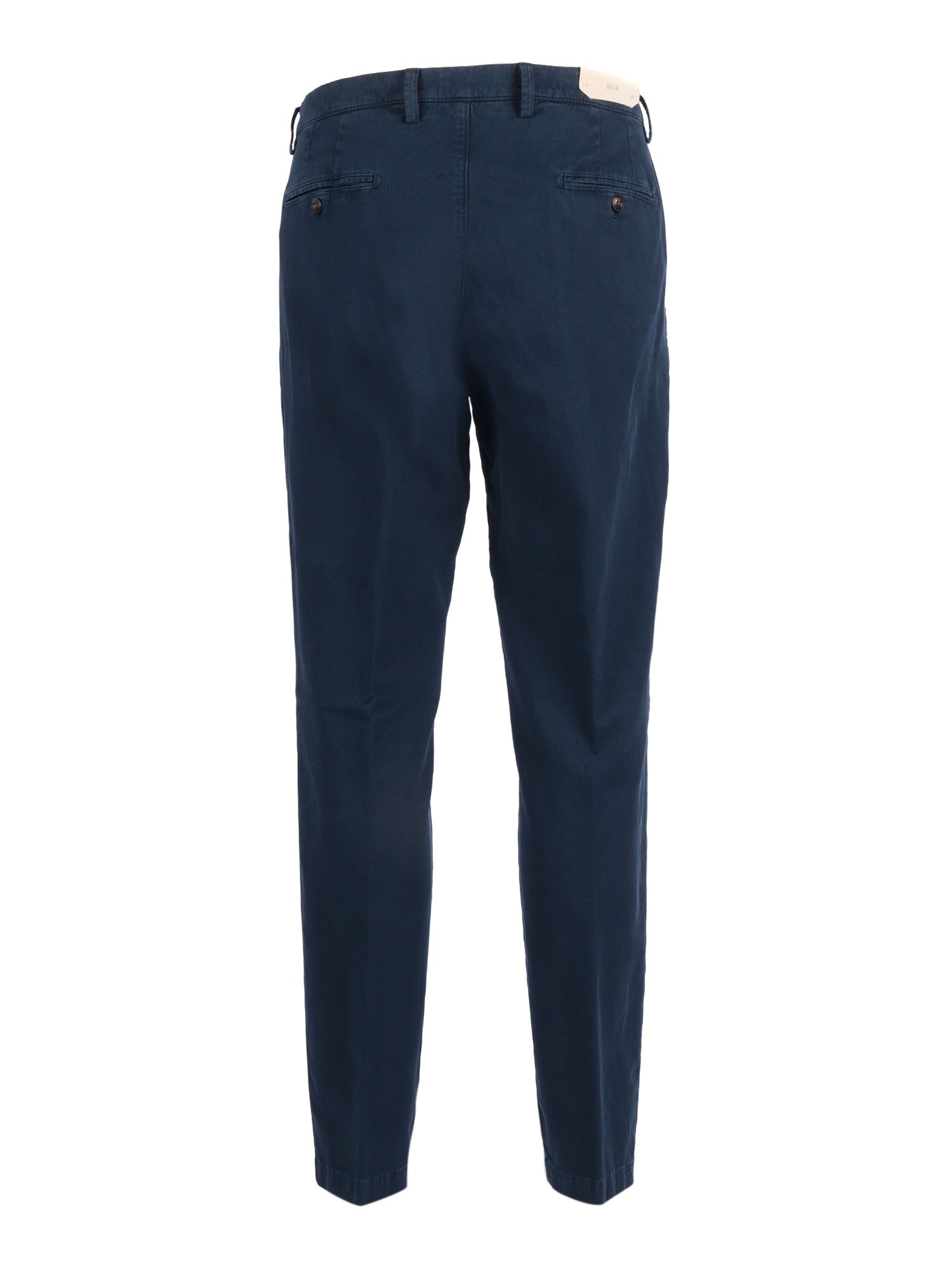 Trousers Blue Cotton Linen Elastane