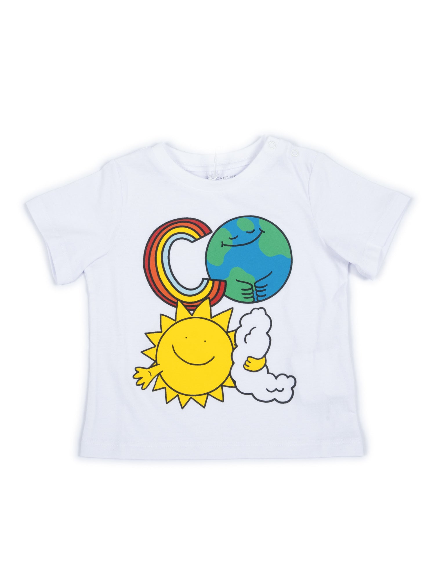T-Shirt-Top White Cotton Short Sleeves T-shirt