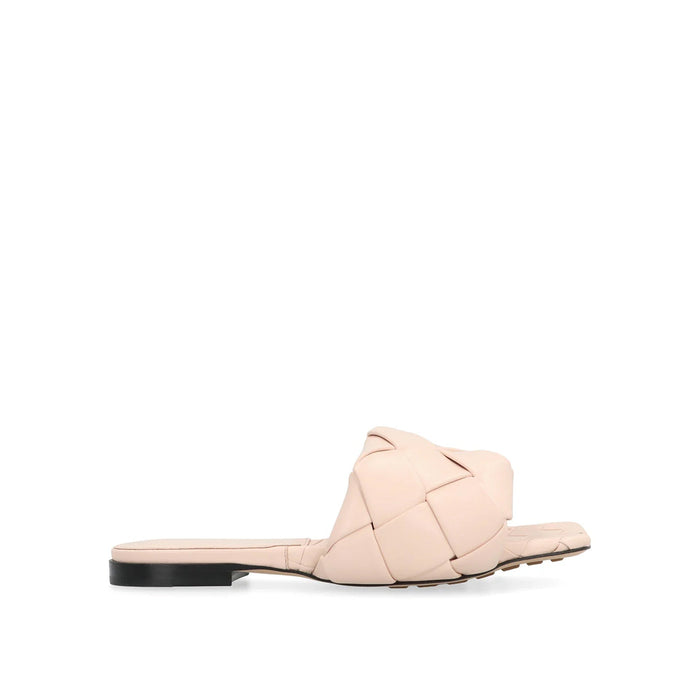 Lido Leather Flat Sandals Pink
