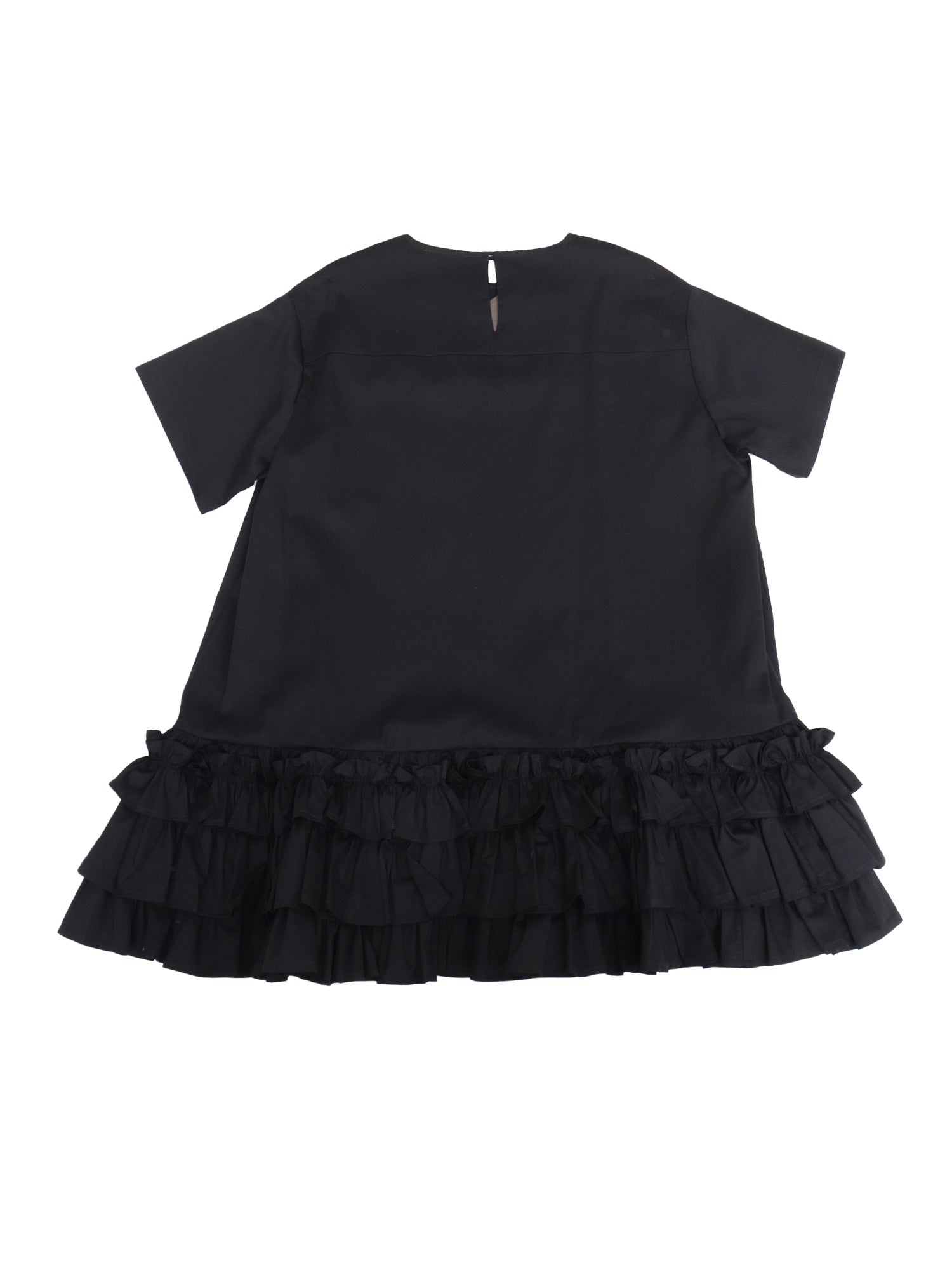 WOVEN DRESS Black Cotton Elastane