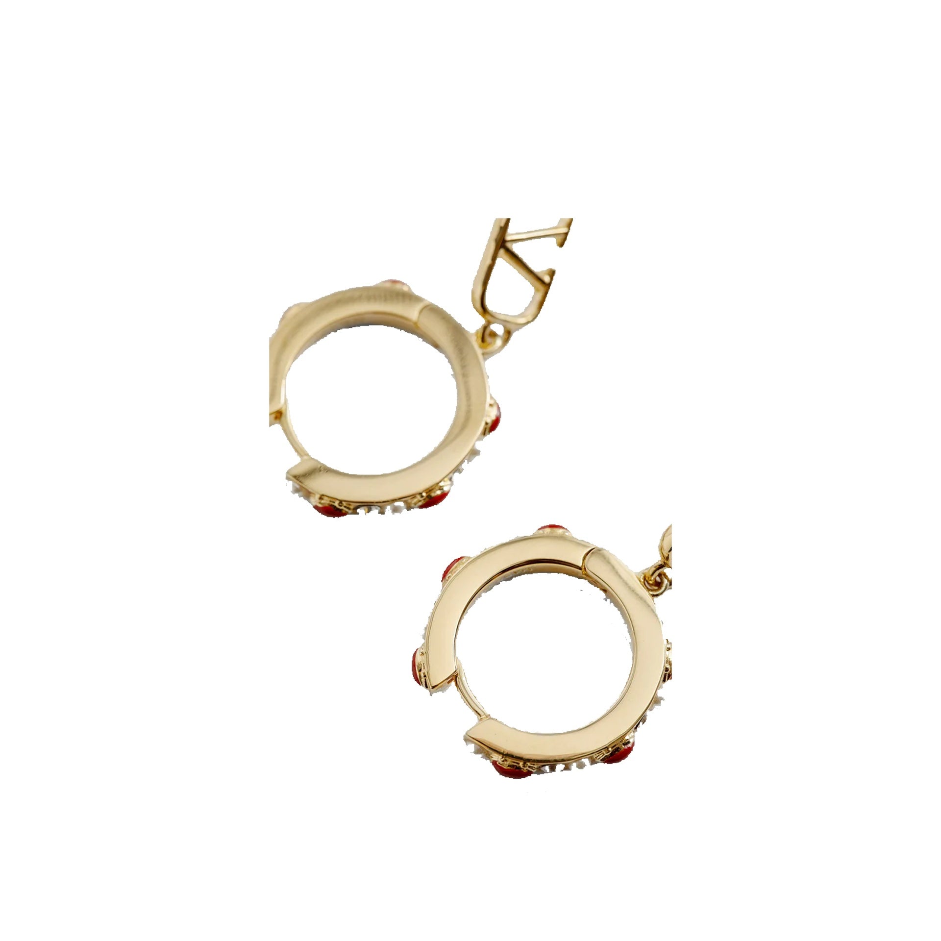 Garavani Hoop Earrings Gold Resin Brass