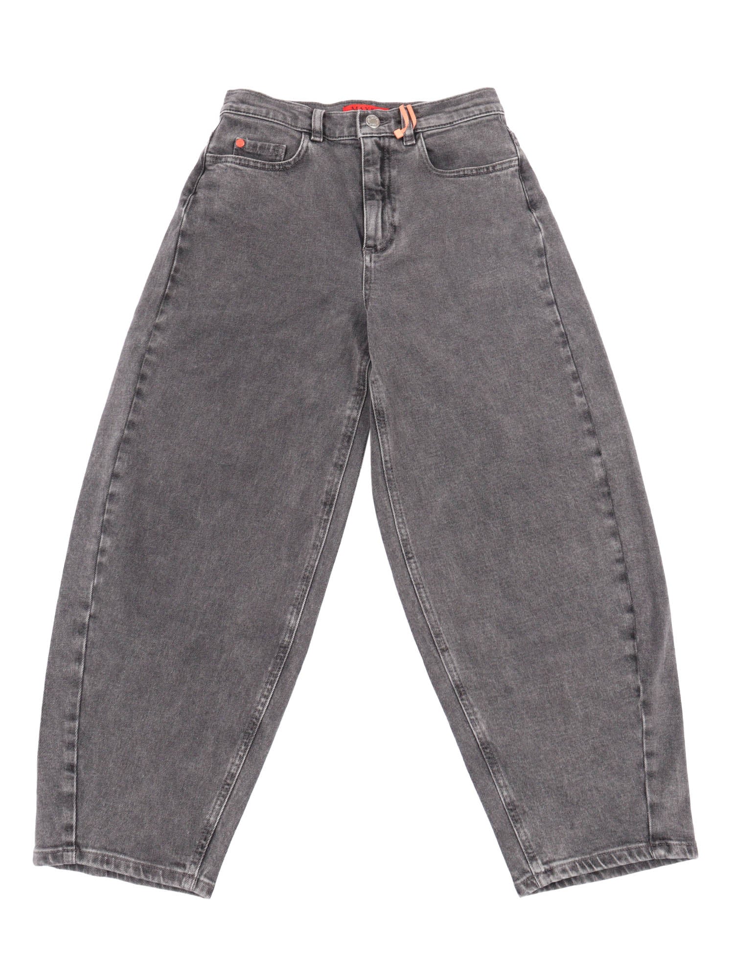 5 pockets Grey Cotton Elastane Jean