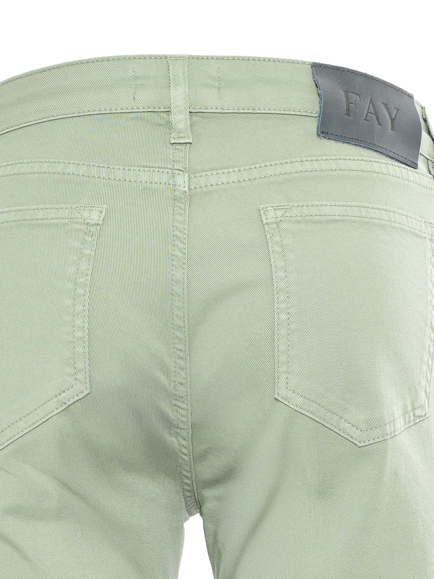 CROPPED PANTS Green Cotton Elastane